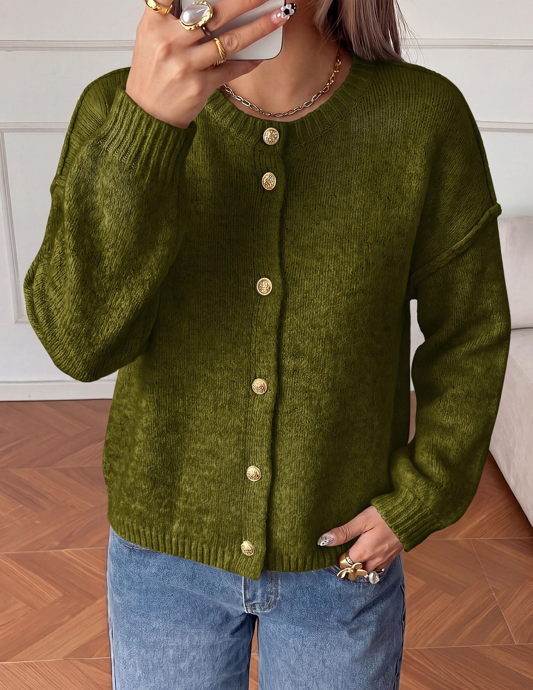 Women's Oversized Cardigan Sweaters Chunky Knit Fall Outfits