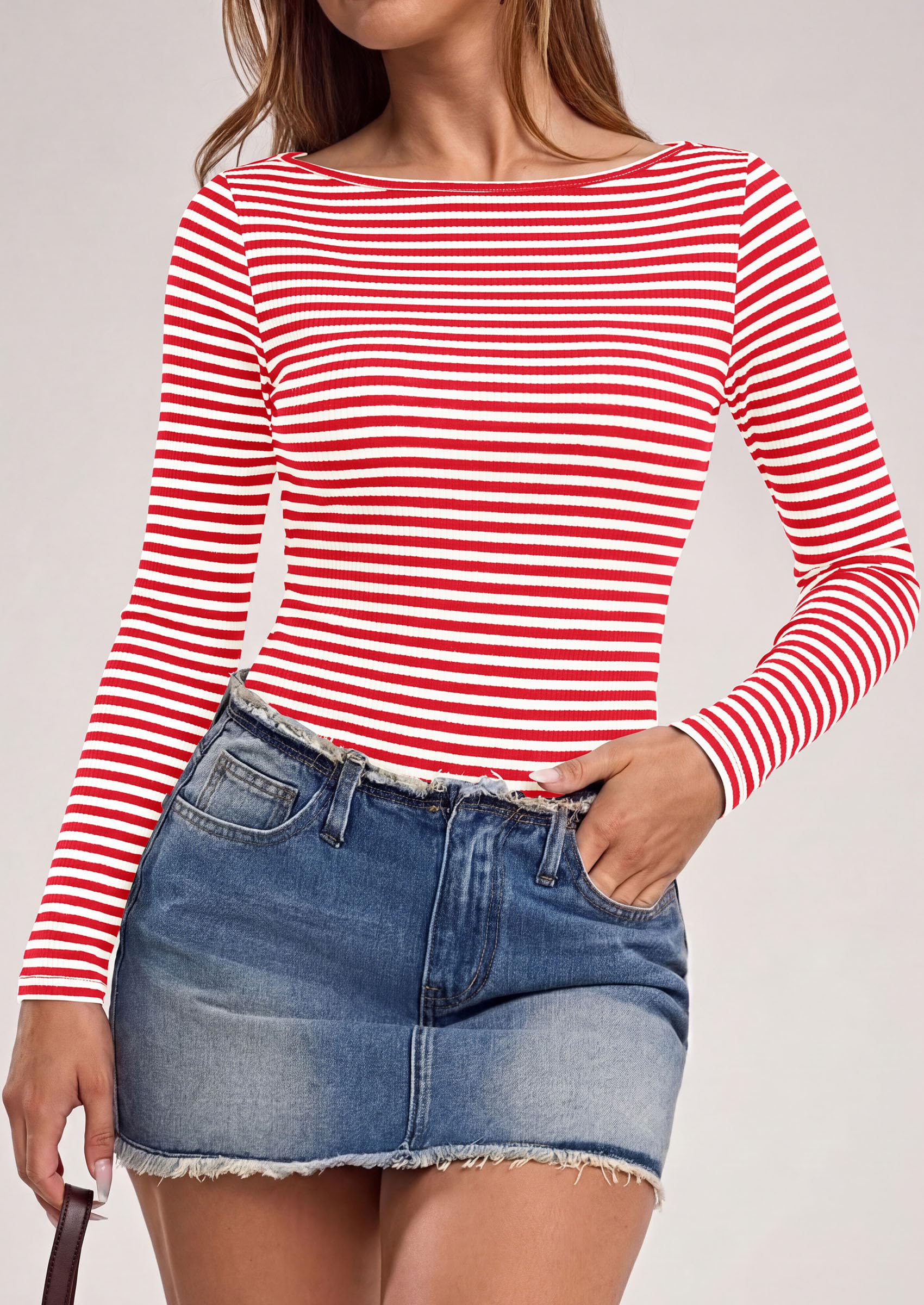 Long Sleeve Striped Shirts for Women
