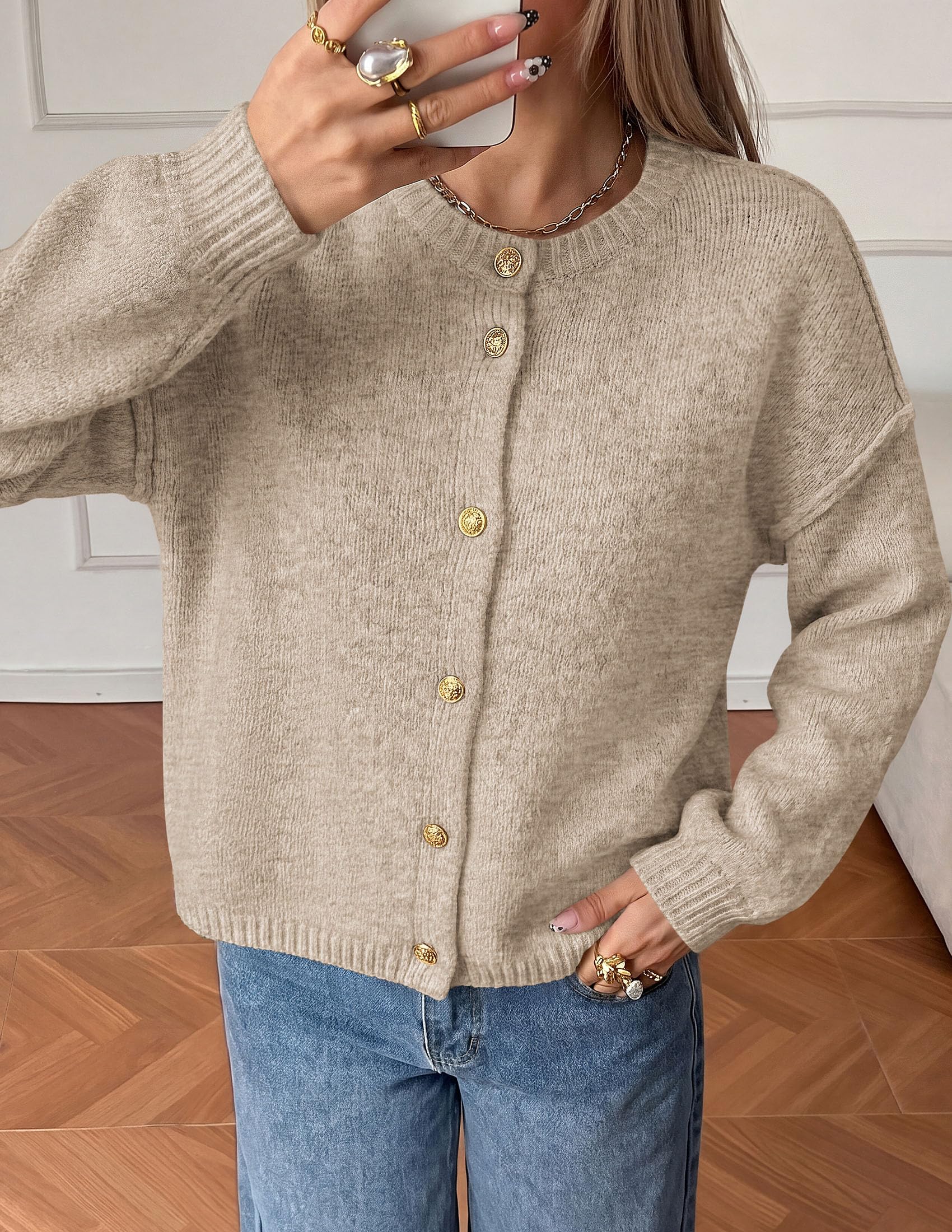 Women's Oversized Cardigan Sweaters Chunky Knit Fall Outfits
