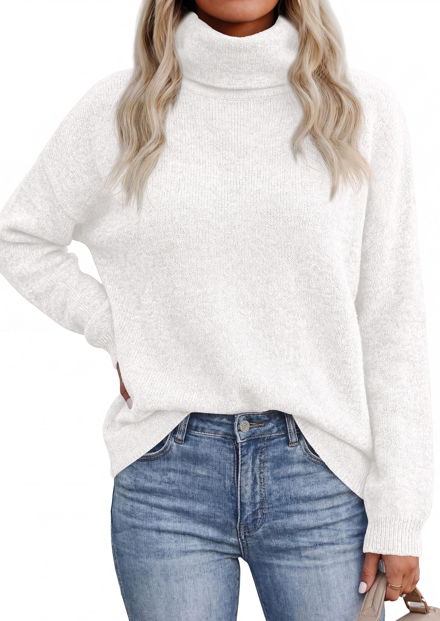 Women's Winter Turtleneck Sweaters Oversized Warm Pullover