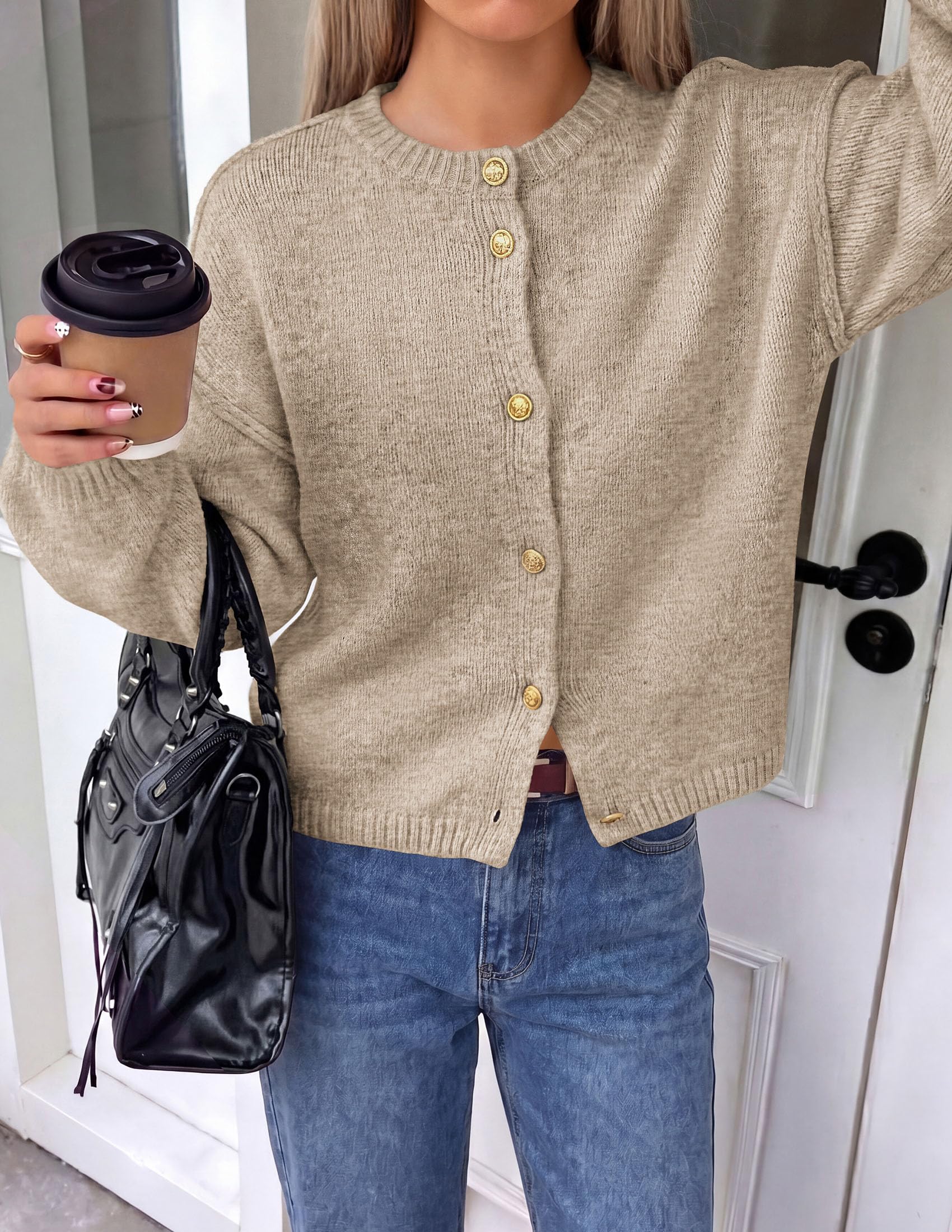 Women's Oversized Cardigan Sweaters Chunky Knit Fall Outfits