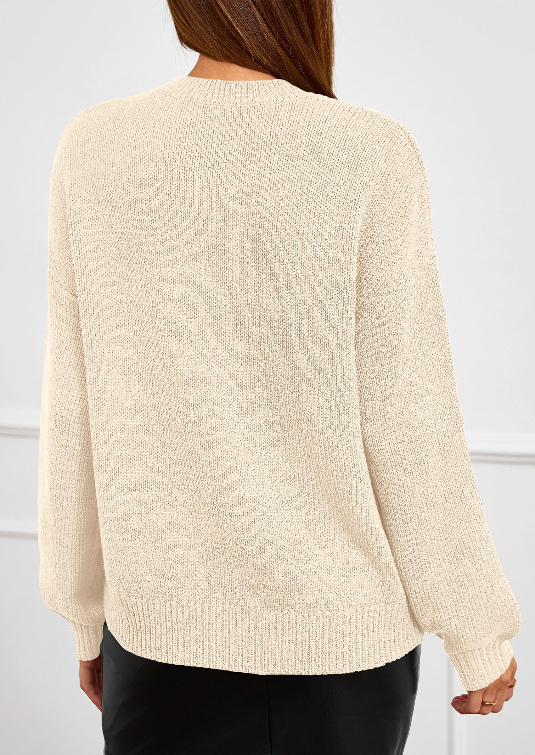 Women's Oversized 3D Floral Knit Sweater,Beige,S