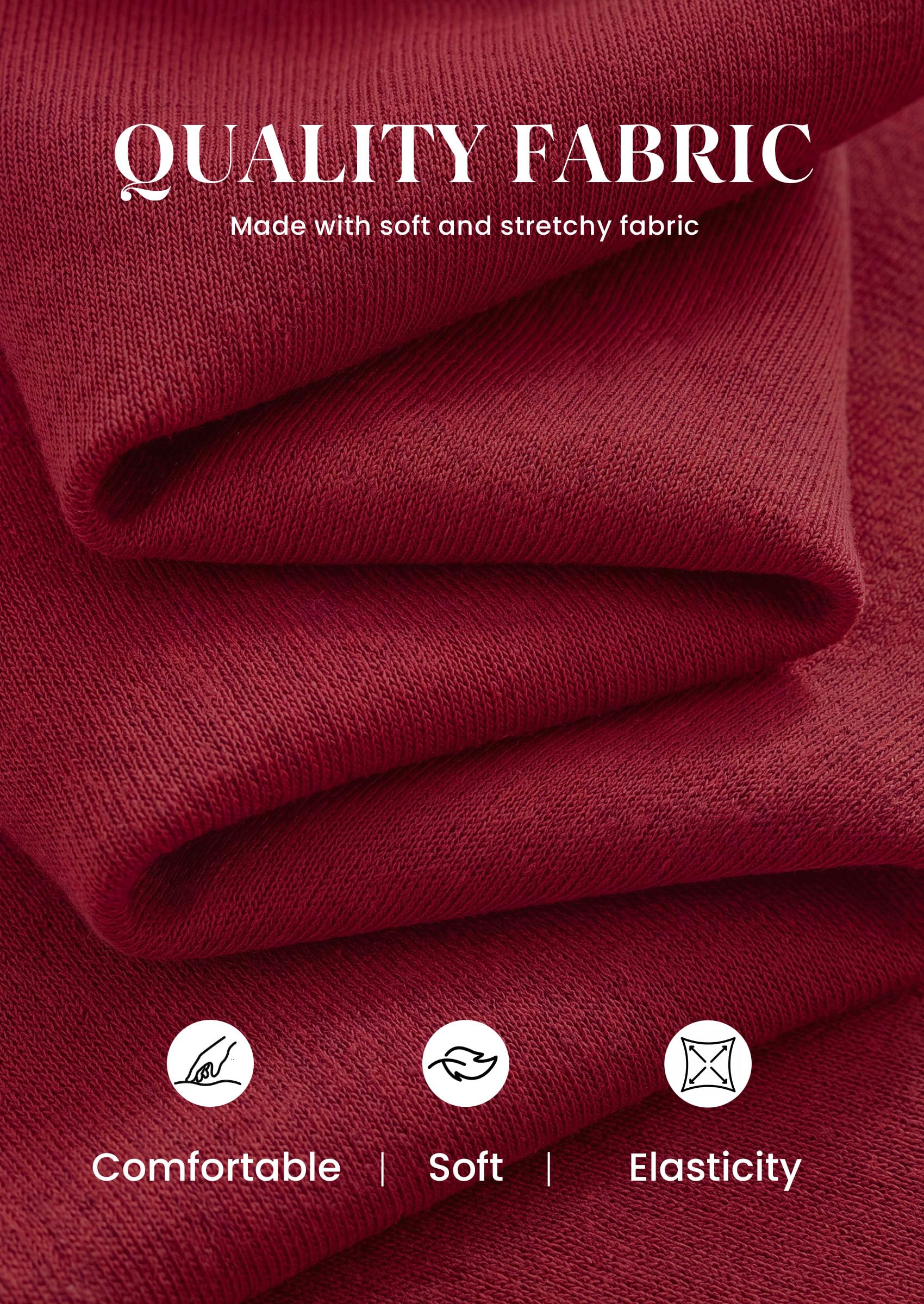 Women's 2 Piece Skirt Sets Matching Clothing (Burgundy,S)