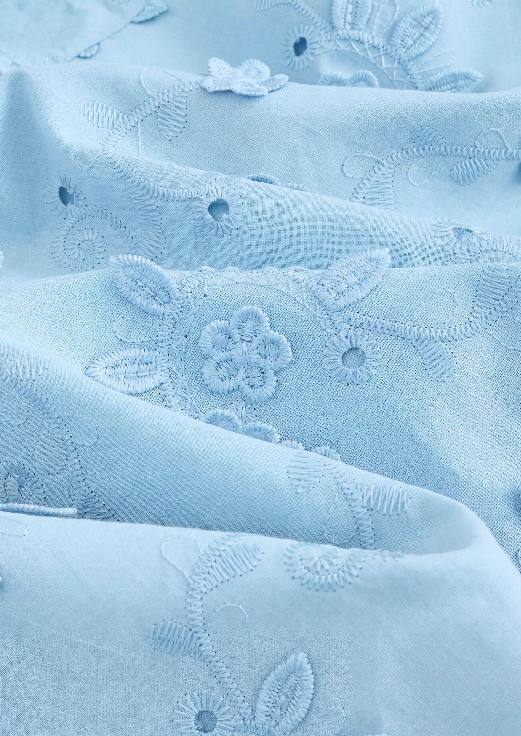 Women's Floral Embroidered Button Down Shirts Work Blouses
