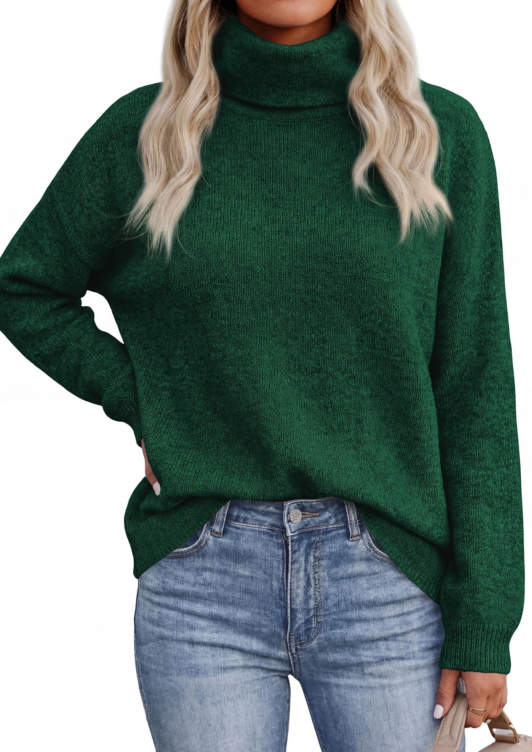 Women's Winter Turtleneck Sweaters Oversized Warm Pullover