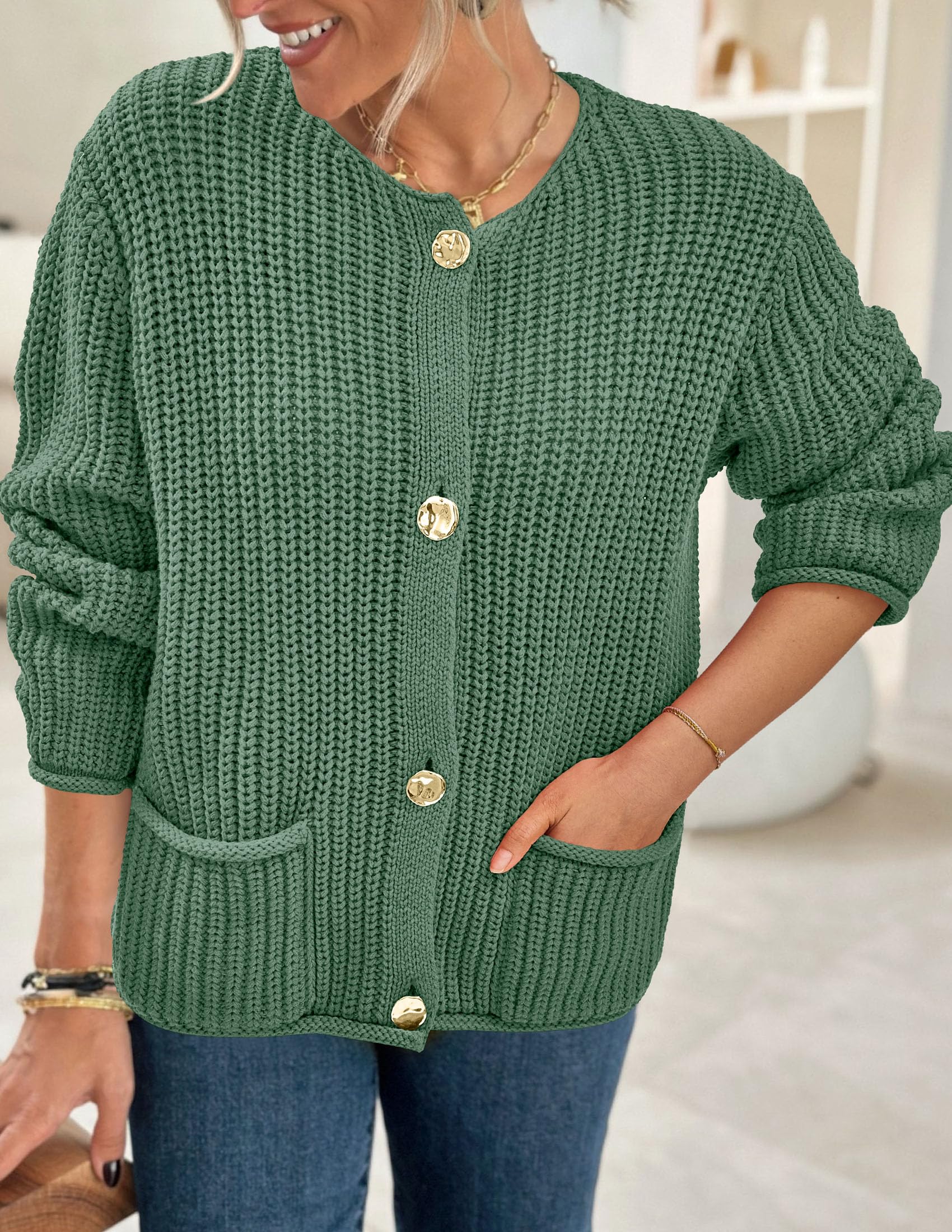 Women Oversized Cardigan Sweaters 2026 Fall Outfits,Sage Green
