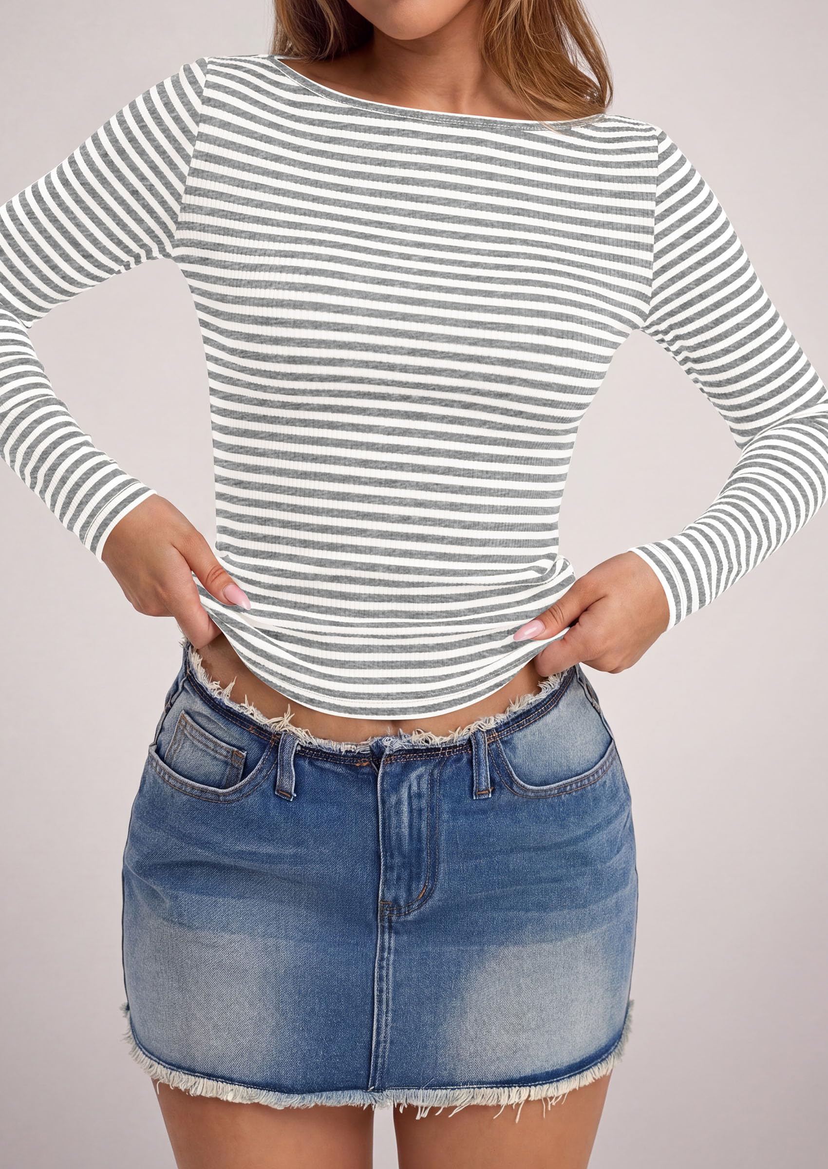 Long Sleeve Striped Shirts for Women
