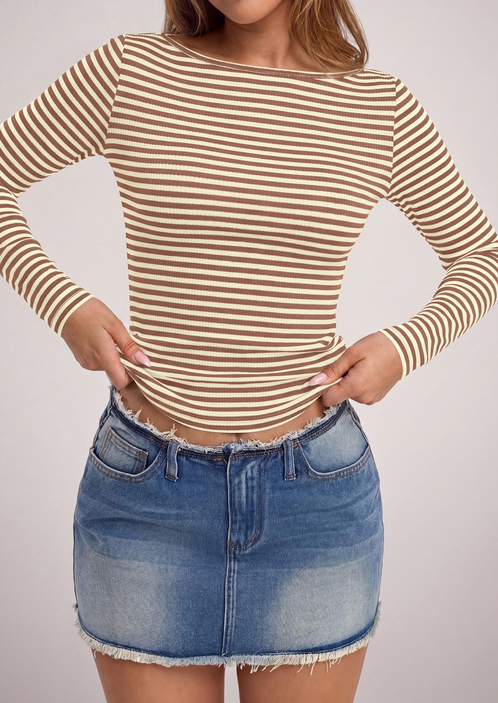 Long Sleeve Striped Shirts for Women