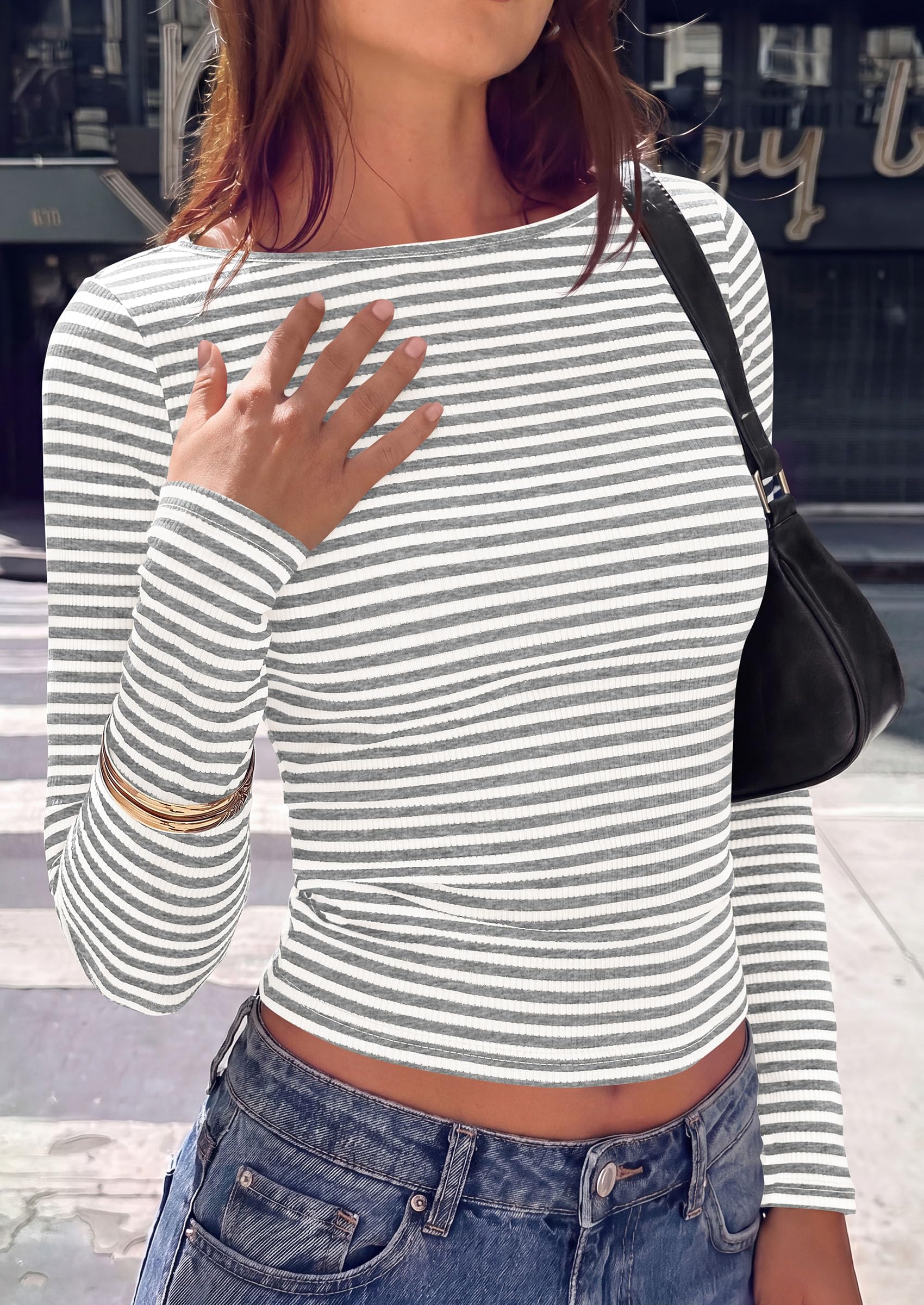 Long Sleeve Striped Shirts for Women