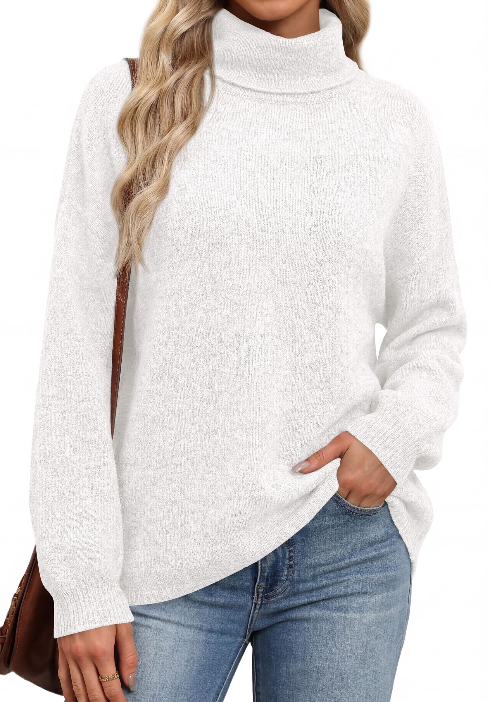 Women's Winter Turtleneck Sweaters Oversized Warm Pullover