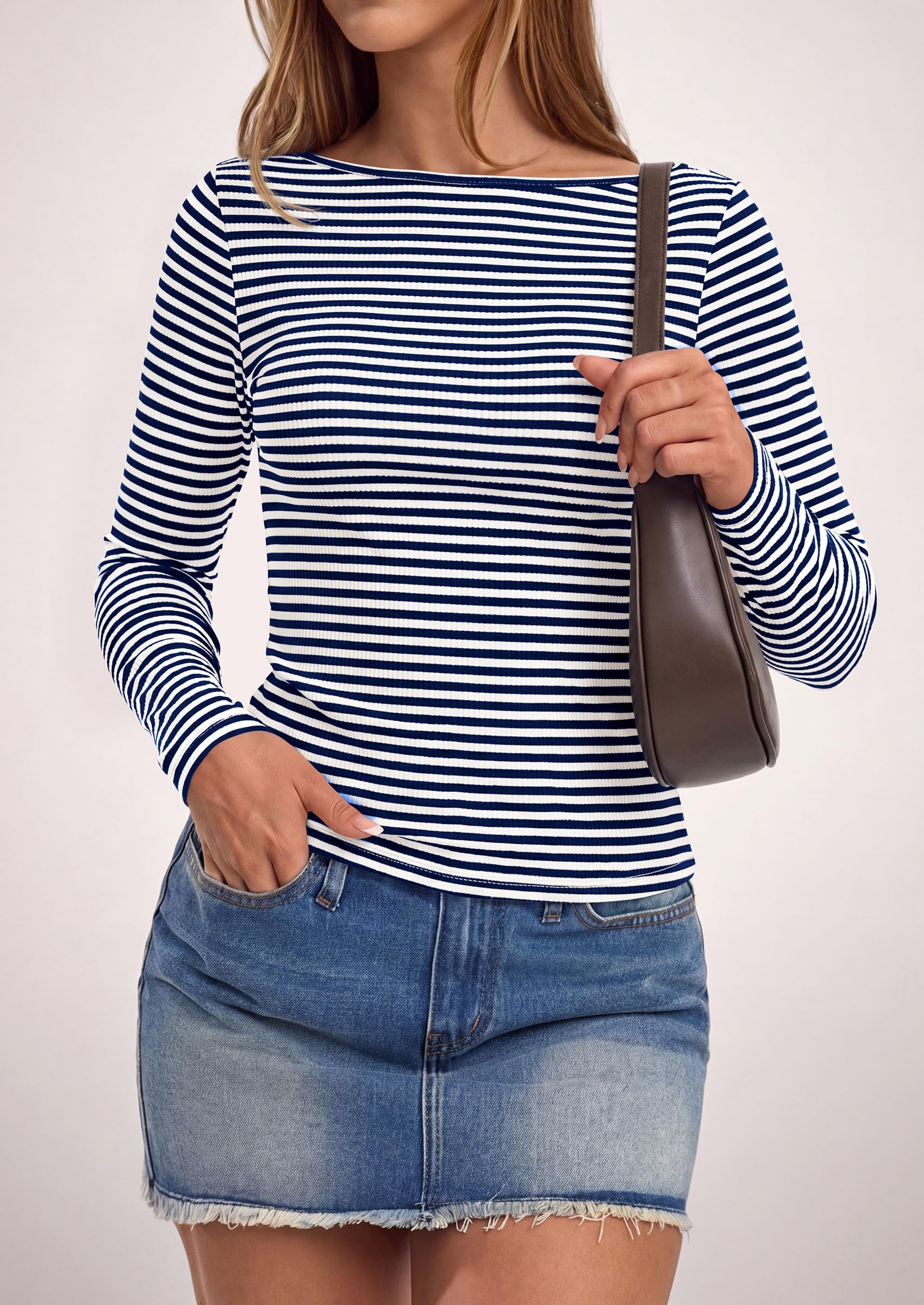 Long Sleeve Striped Shirts for Women