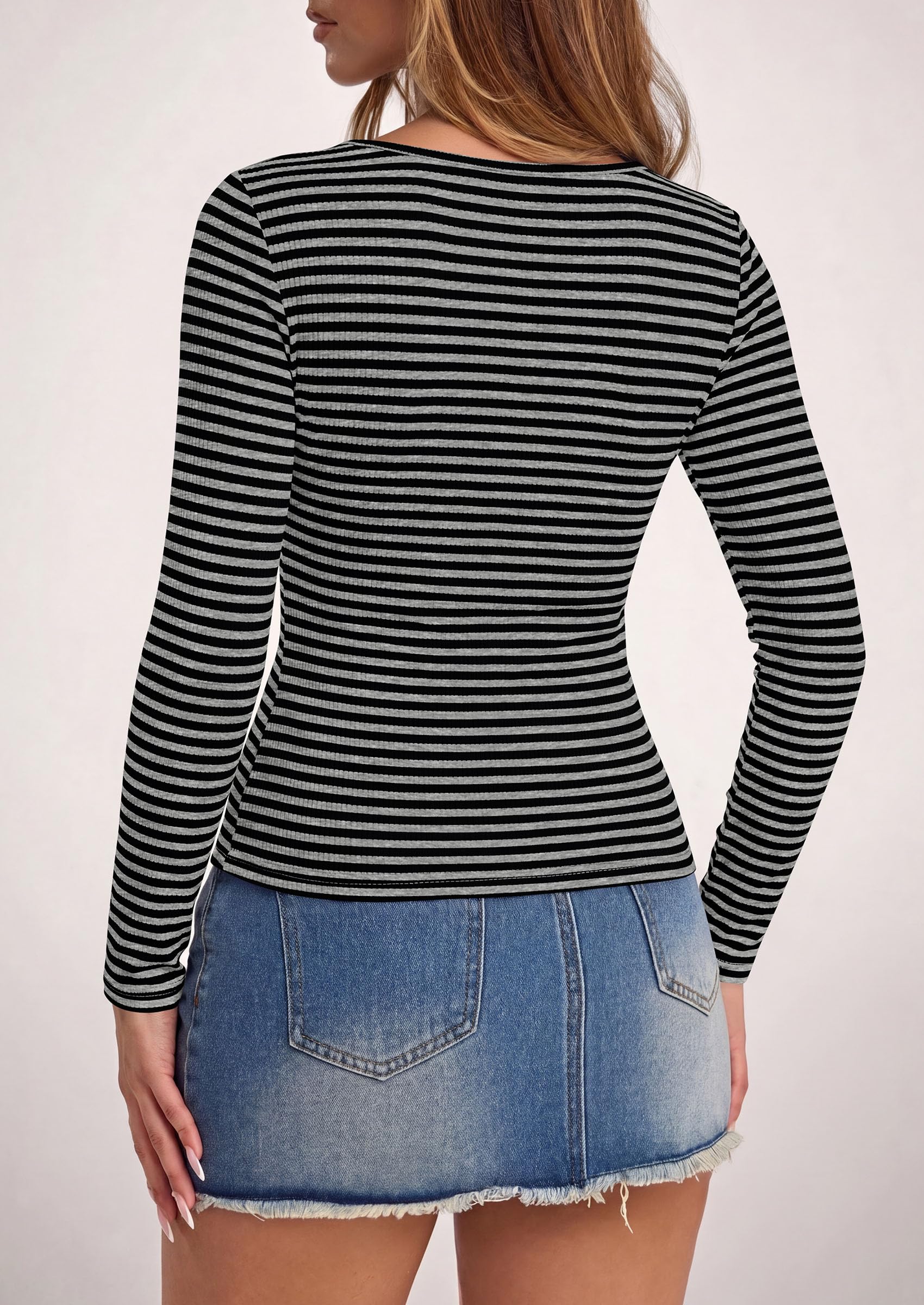 Long Sleeve Striped Shirts for Women