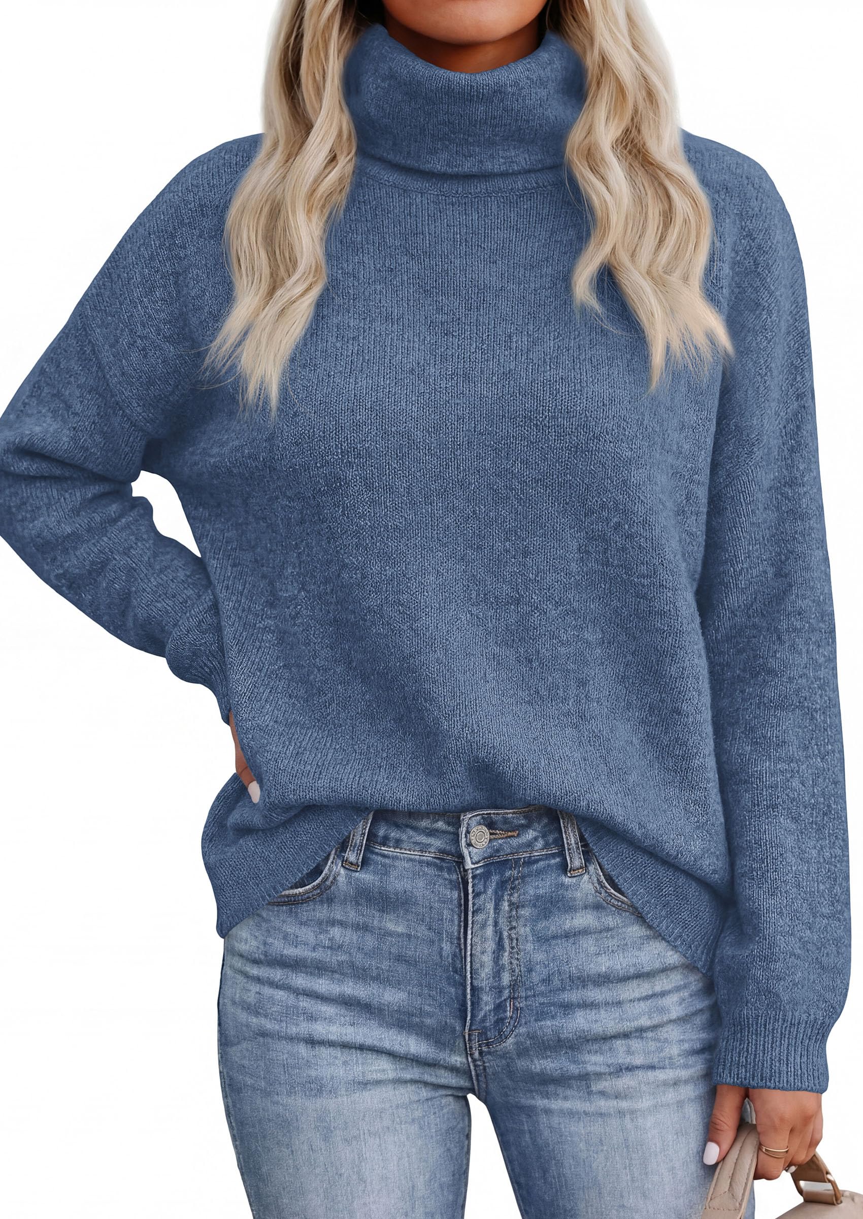 Women's Winter Turtleneck Sweaters Oversized Warm Pullover