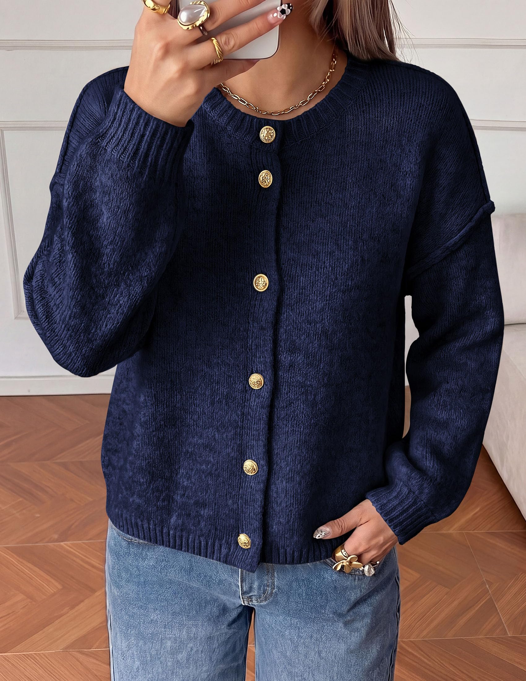 Women's Oversized Cardigan Sweaters Chunky Knit Fall Outfits