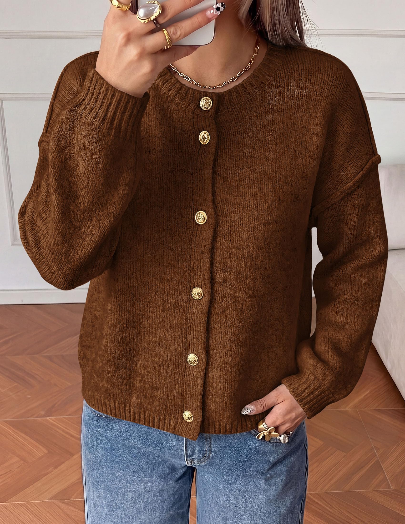 Women's Oversized Cardigan Sweaters Chunky Knit Fall Outfits