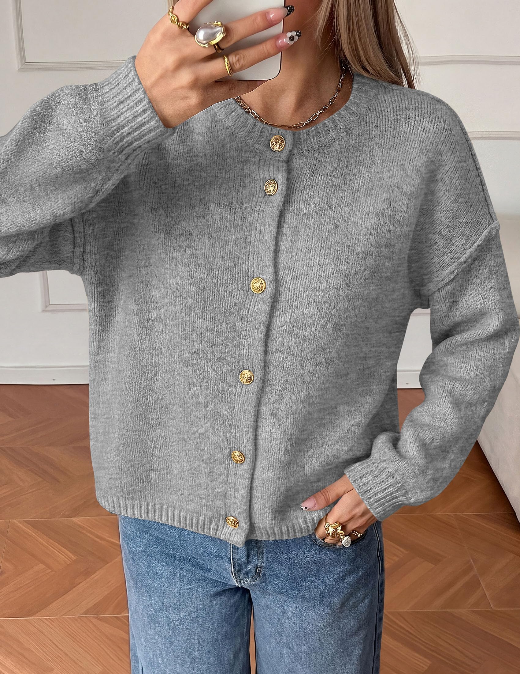 Women's Oversized Cardigan Sweaters Chunky Knit Fall Outfits