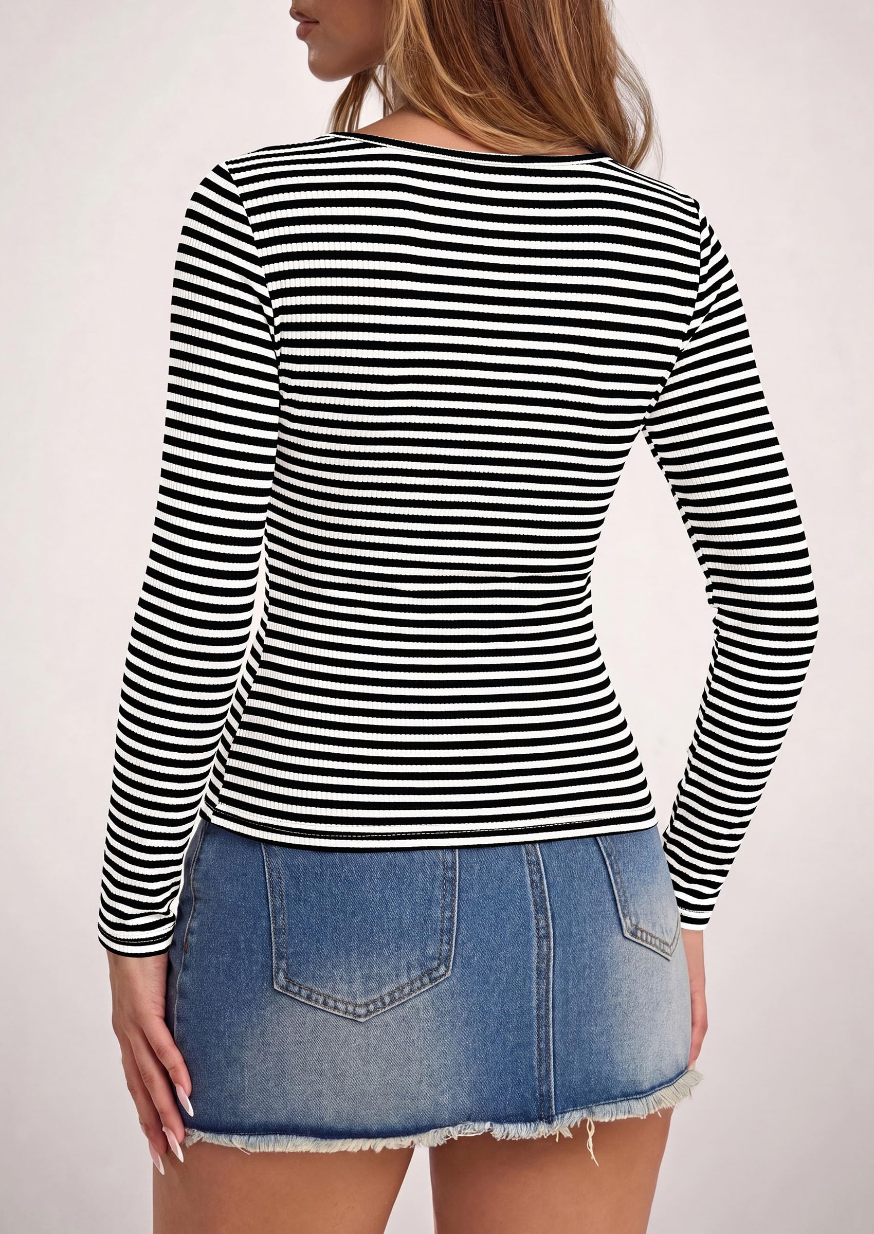 Long Sleeve Striped Shirts for Women