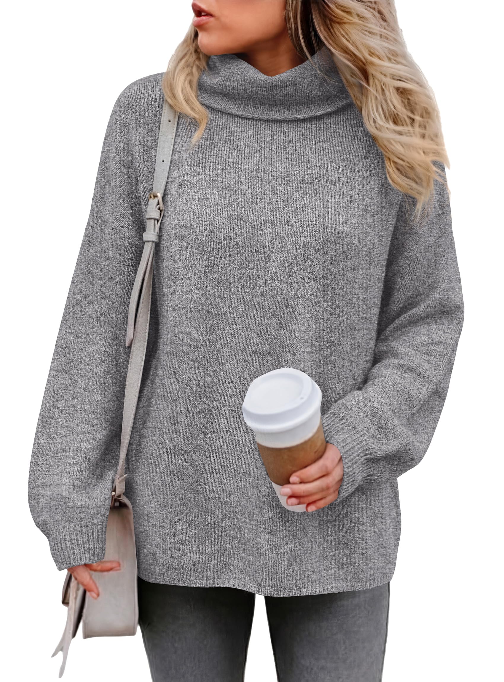 Women's Winter Turtleneck Sweaters Oversized Warm Pullover