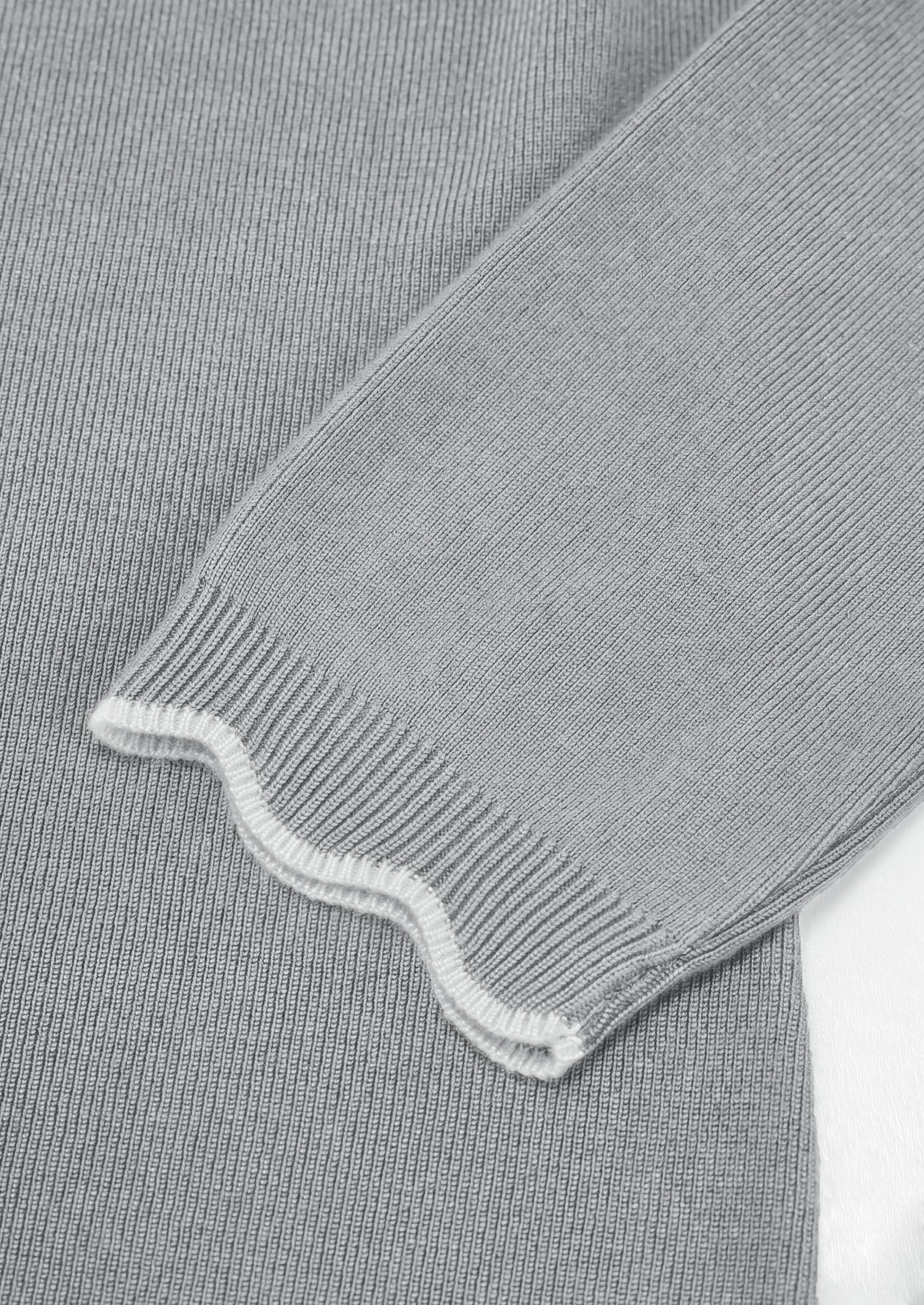 Women's Long Sleeve Ribbed Knit Pullover Sweaters,Grey,S