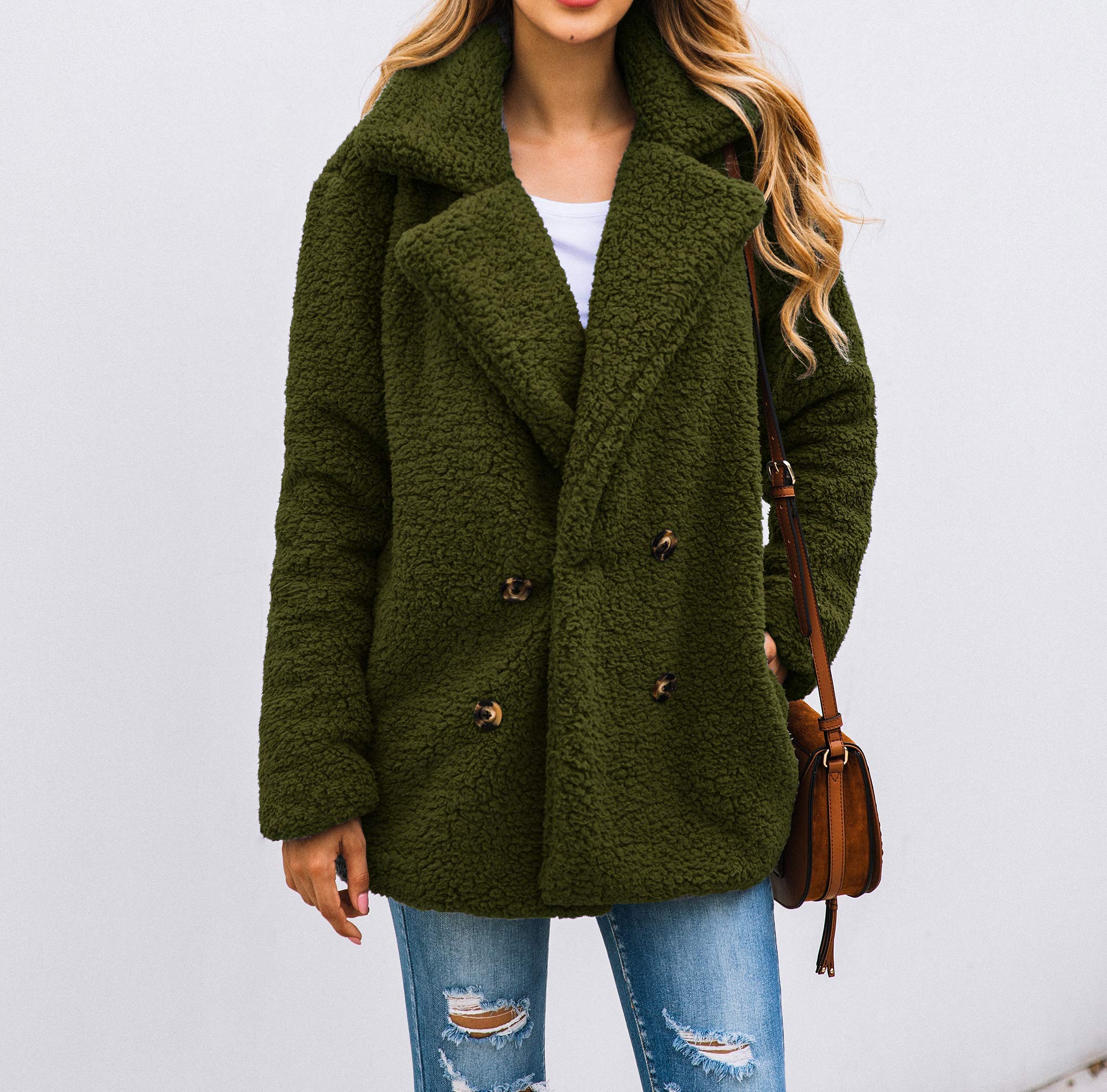 Oversized Sherpa Fleece Jacket Women's Winter Coats Outerwear