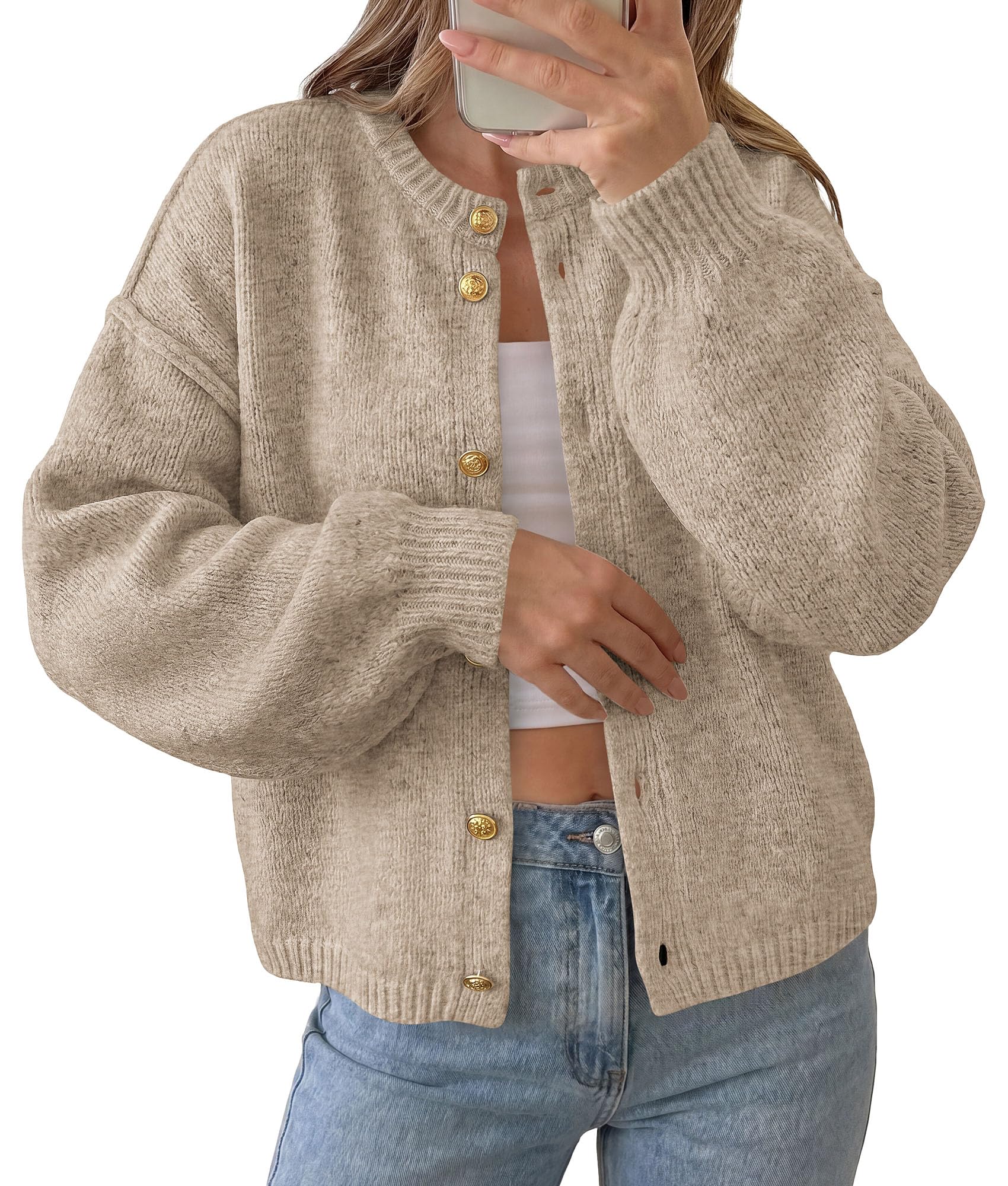 Women's Oversized Cardigan Sweaters Chunky Knit Fall Outfits