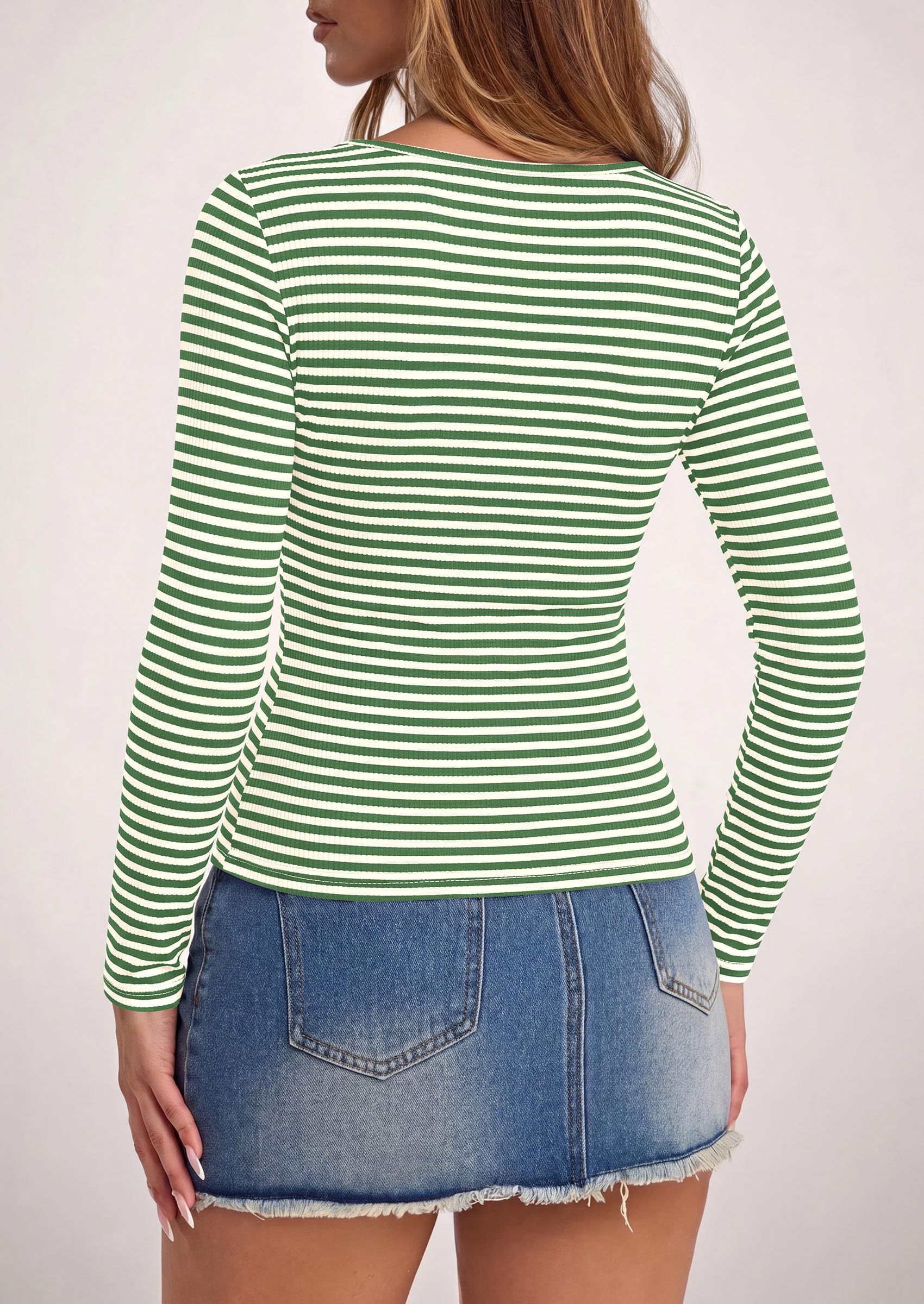 Long Sleeve Striped Shirts for Women