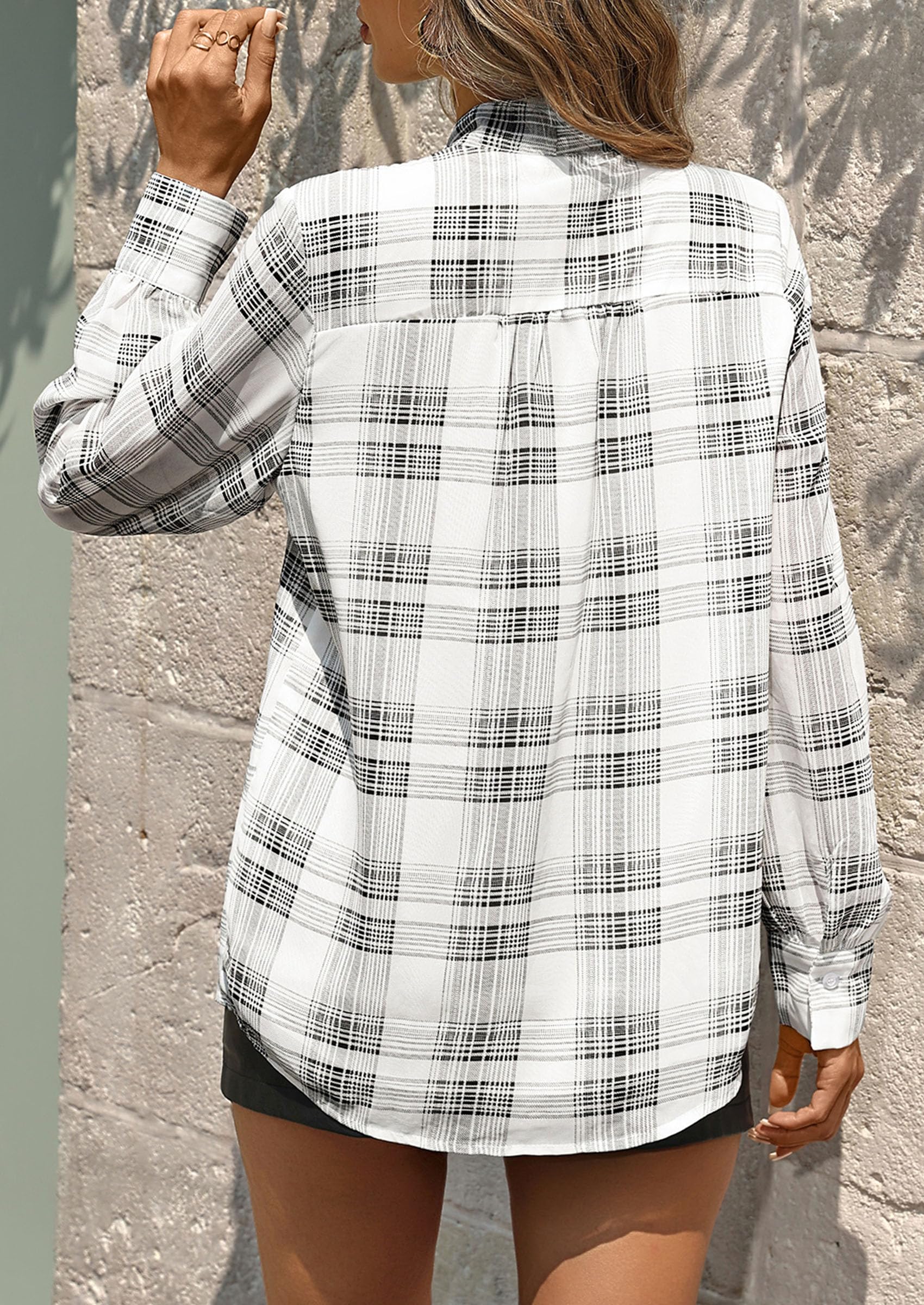 Women's Chiffon Boho Blouses Dressy Business Casual Work Tops
