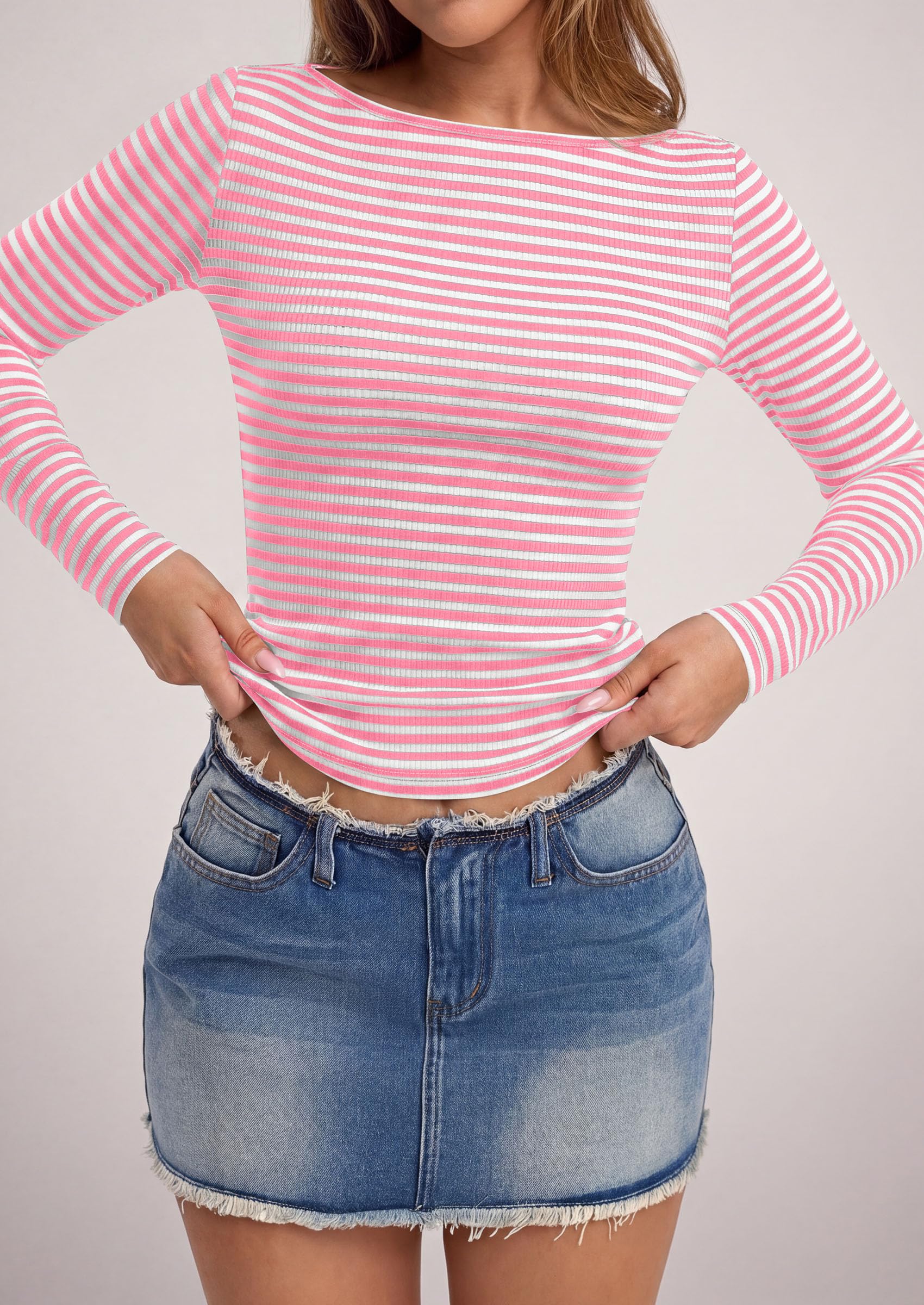 Long Sleeve Striped Shirts for Women
