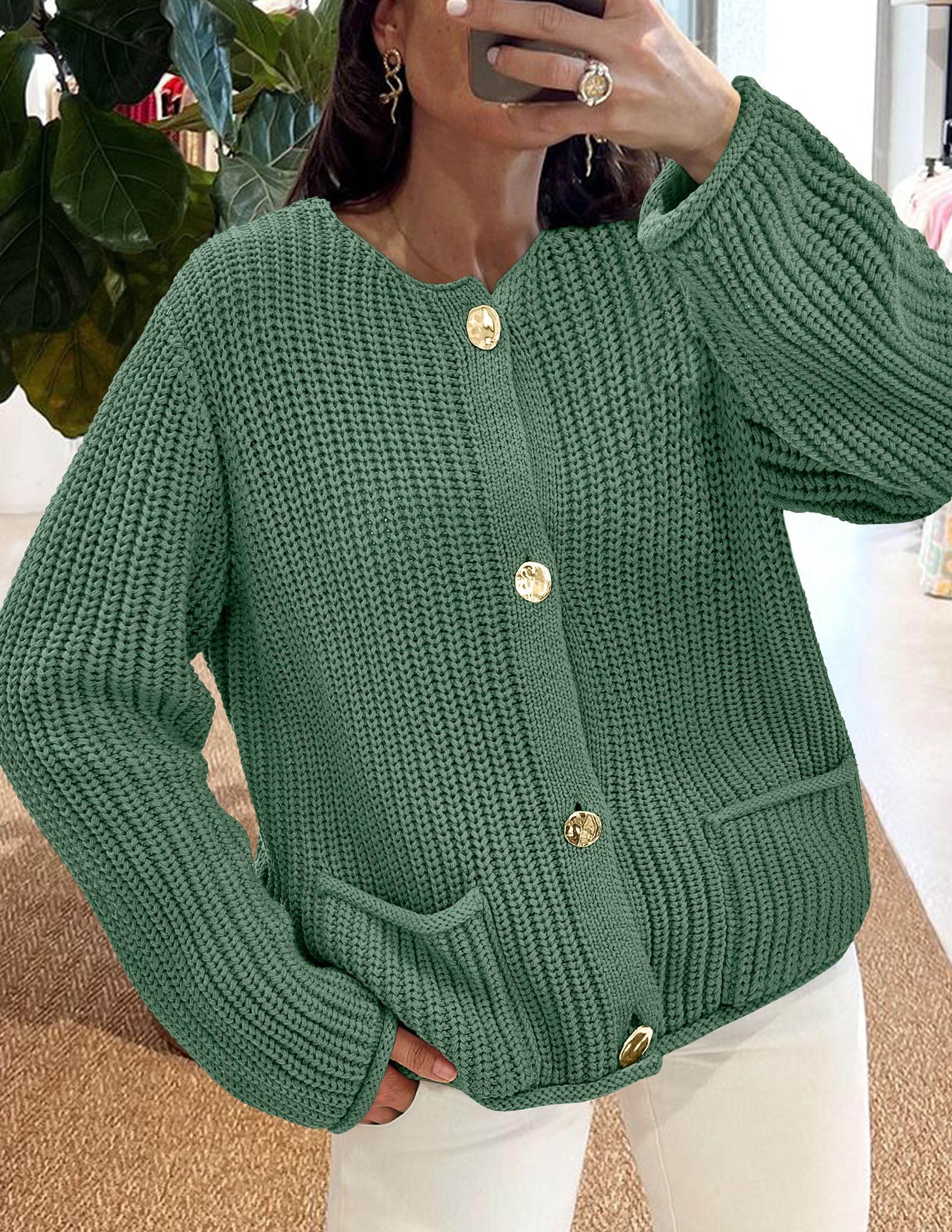 Women Oversized Cardigan Sweaters 2026 Fall Outfits,Sage Green