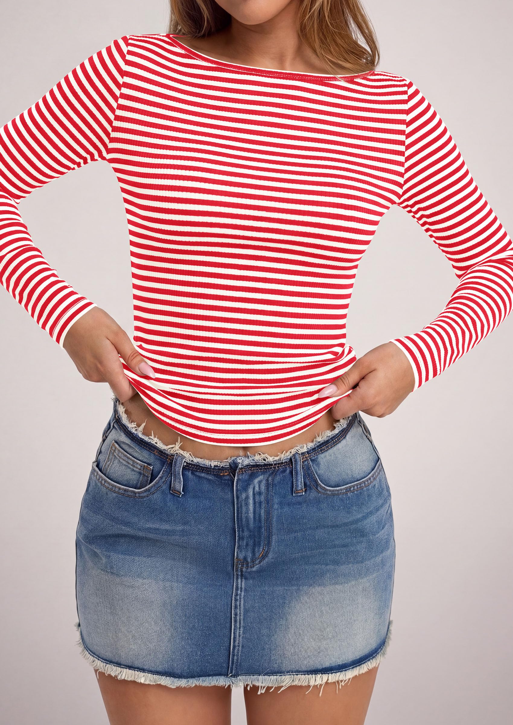 Long Sleeve Striped Shirts for Women