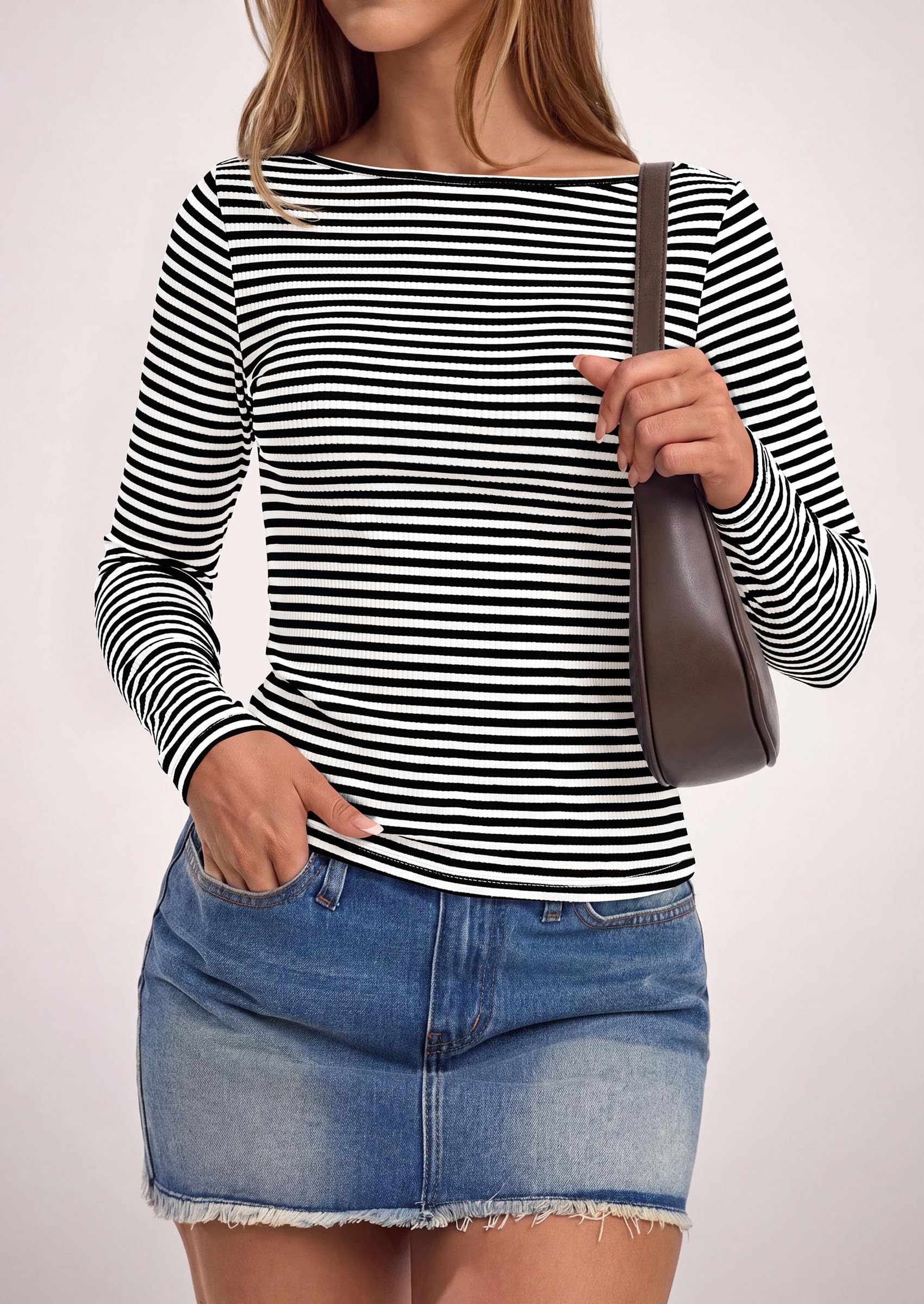 Long Sleeve Striped Shirts for Women