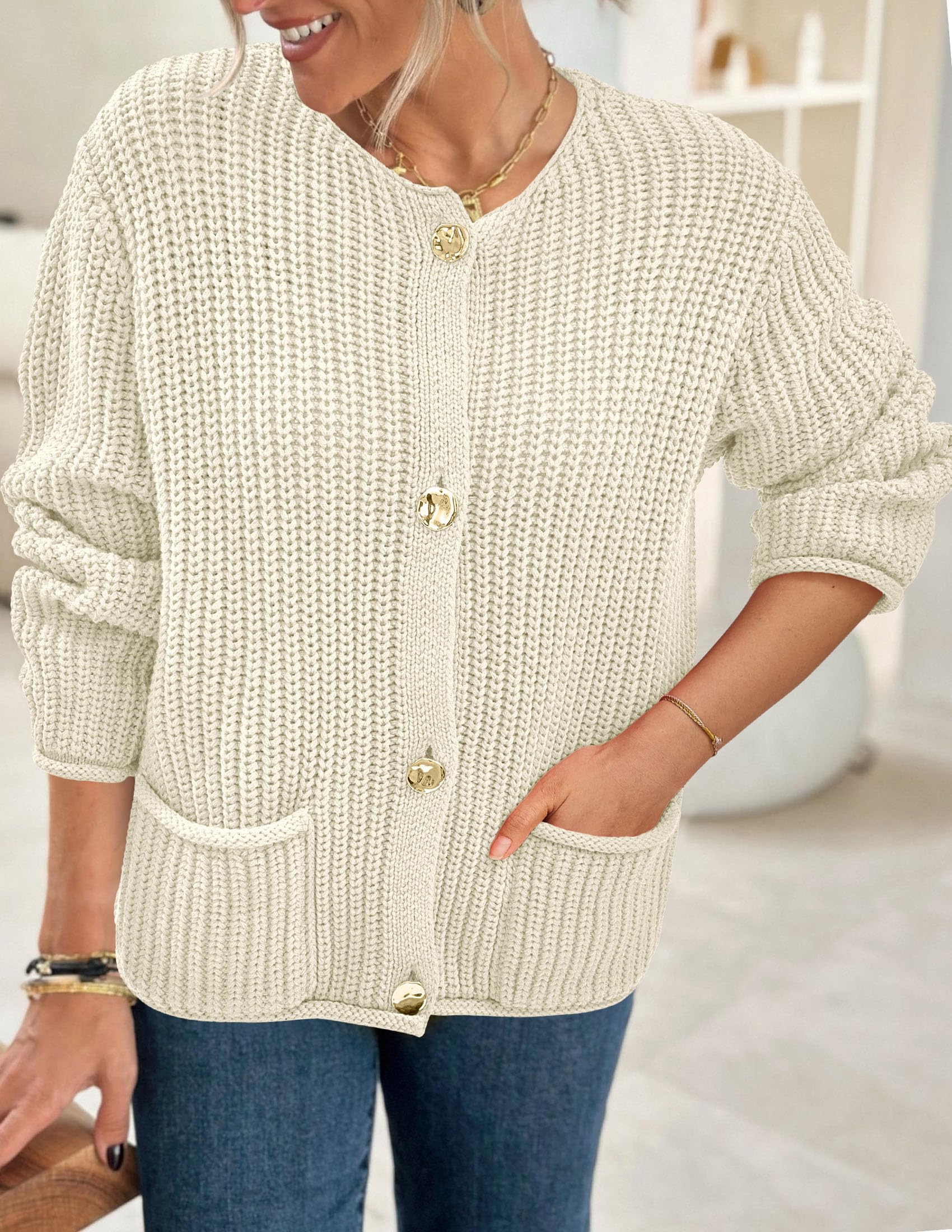 Women Oversized Cardigan Sweaters 2026 Fall Outfits,Beige