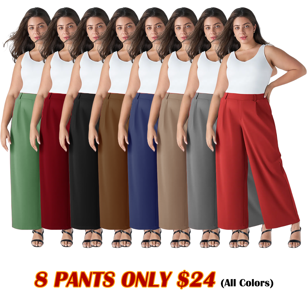 Women Wide Leg Pants with Pockets