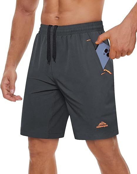 Men's workout running shorts(Pockets on both the front and back)
