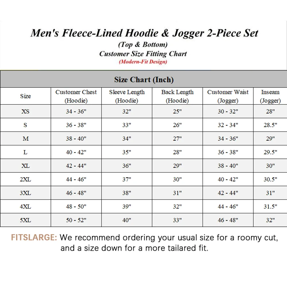 Men’s Multi Pack Fleece Zip Hoodie & Jogger Sets