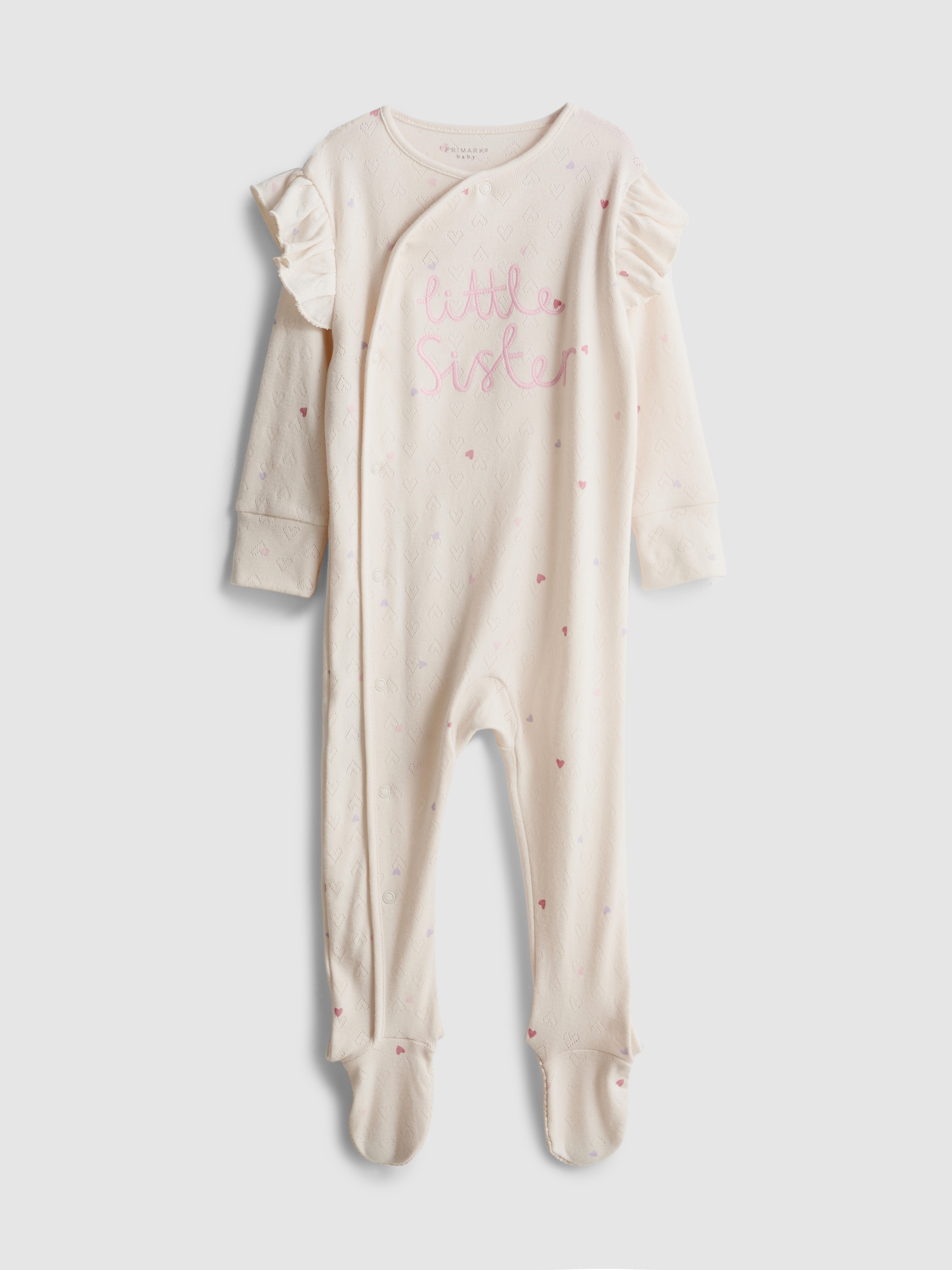 0-24mths | Little Sister Embroidered Wrap Front Sleeper