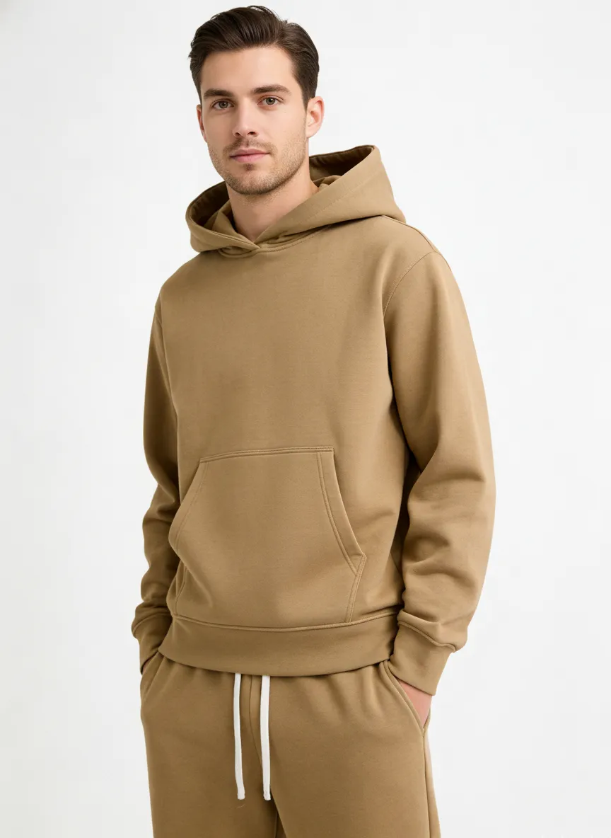 Men’s Casual Hoodie & Jogger Set – Two-Piece Daily Outfit