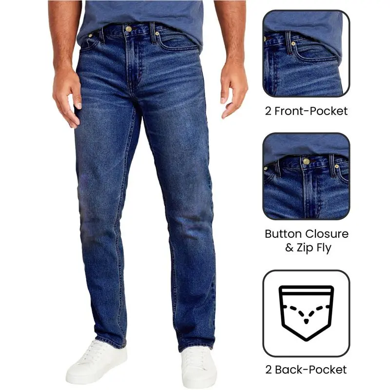 Men's 6-Pack Flex Stretch Slim Straight Jeans