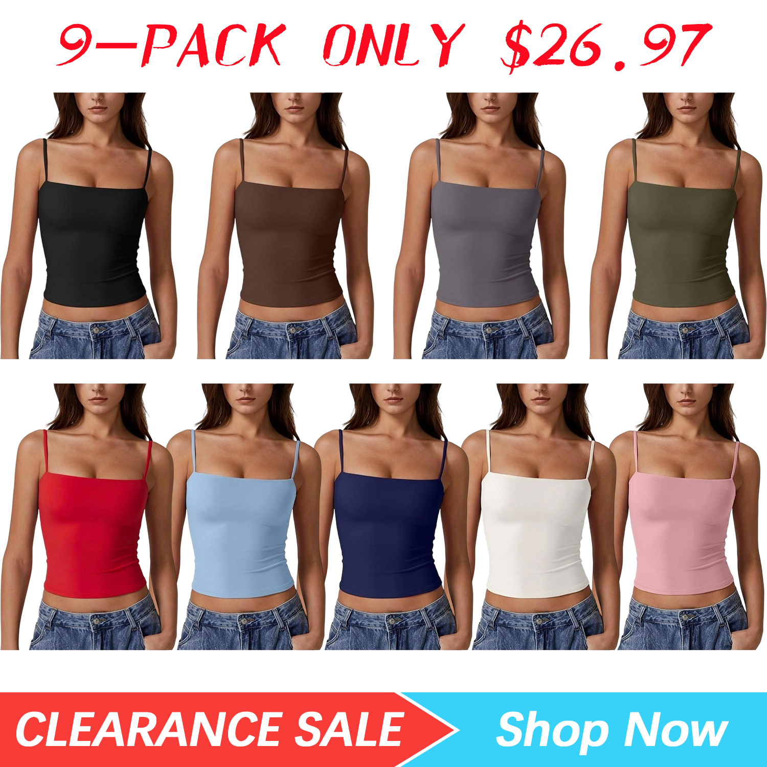 ⚡FINAL SALE⚡-Women's Double-Layer Basic Tank Top