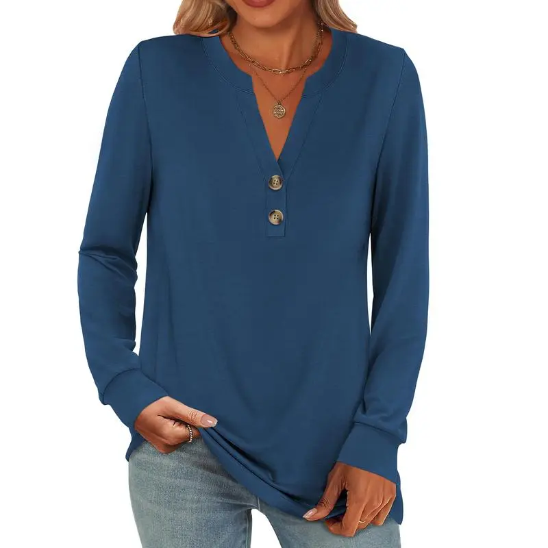 Women's 2025 Trendy Fall Henley Top