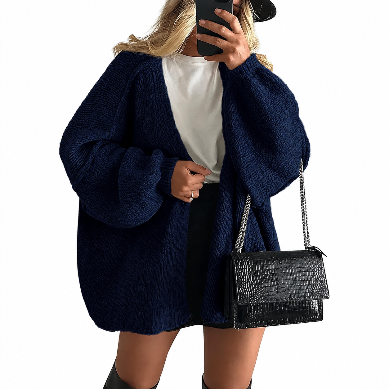 PrettyGarden Women's Oversized Cardigan Sweater - Lightweight Knit