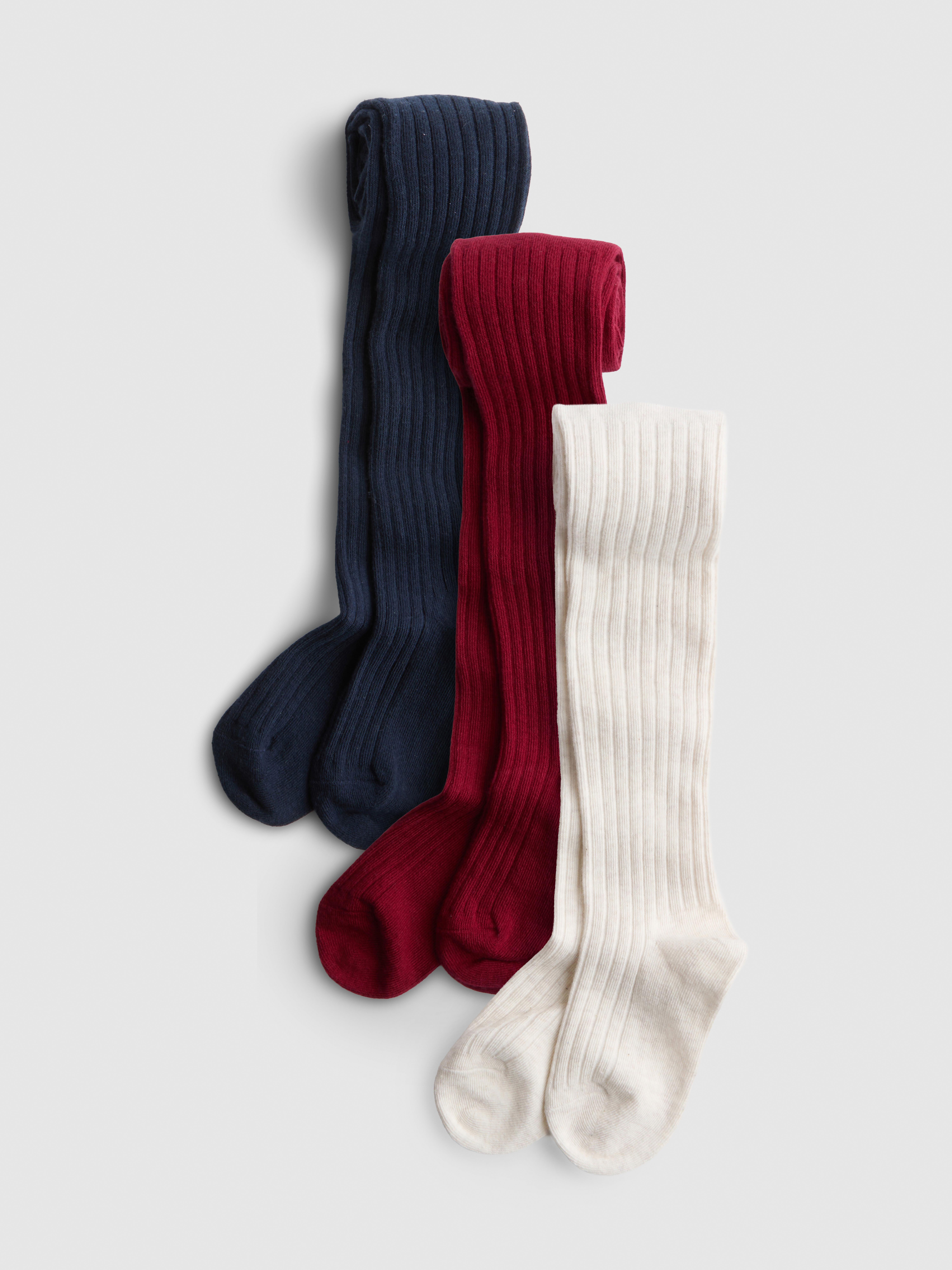 3pk Ribbed Tights