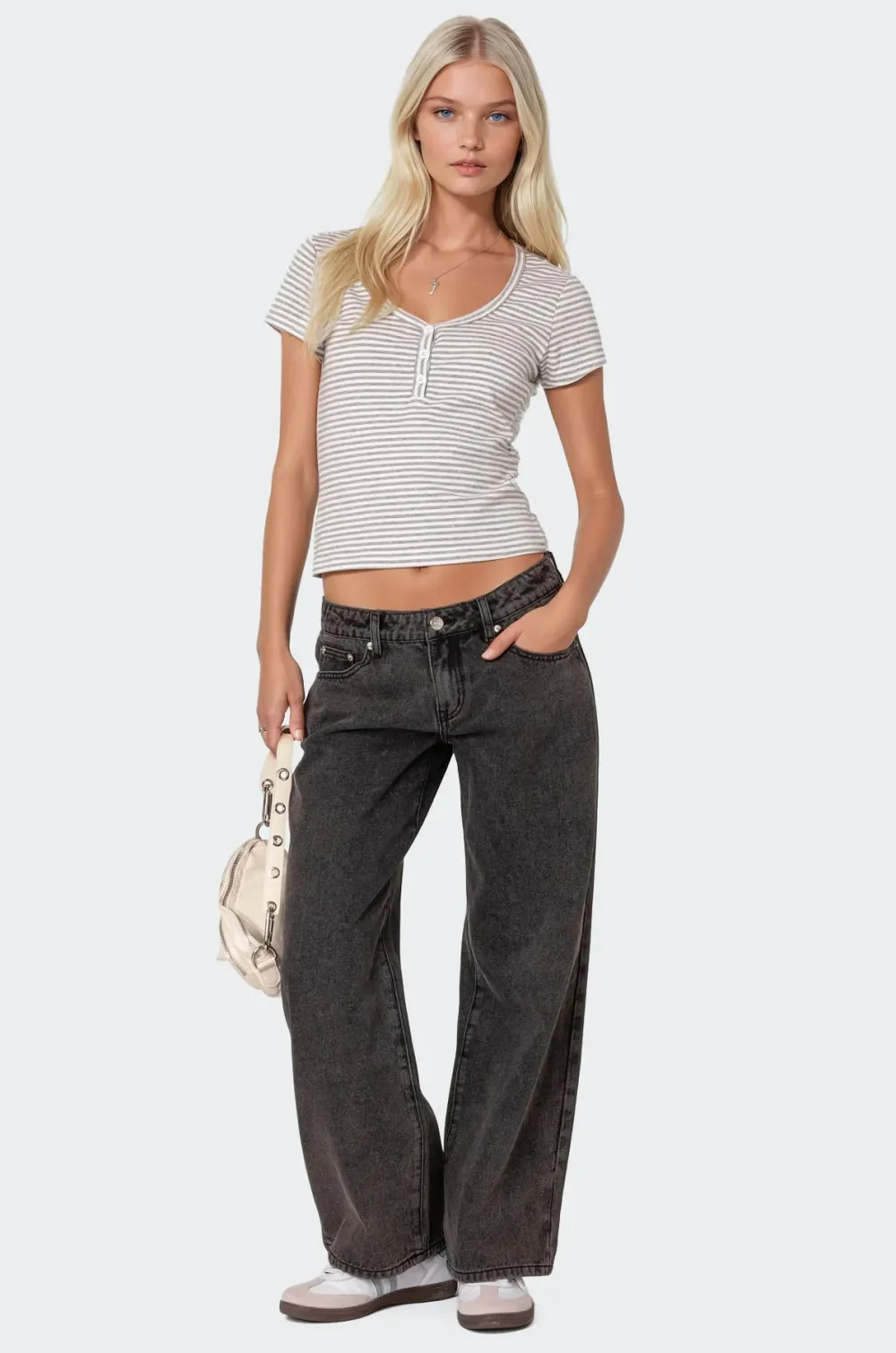 ⚡Last day only $29.9🔥 Raelynn Washed Low Rise Baggy Jeans