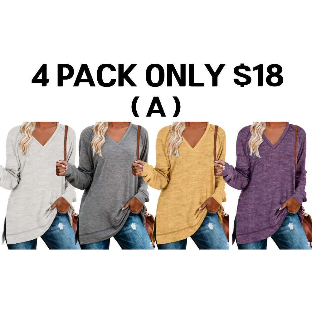Women's belted top, long-sleeved shirt