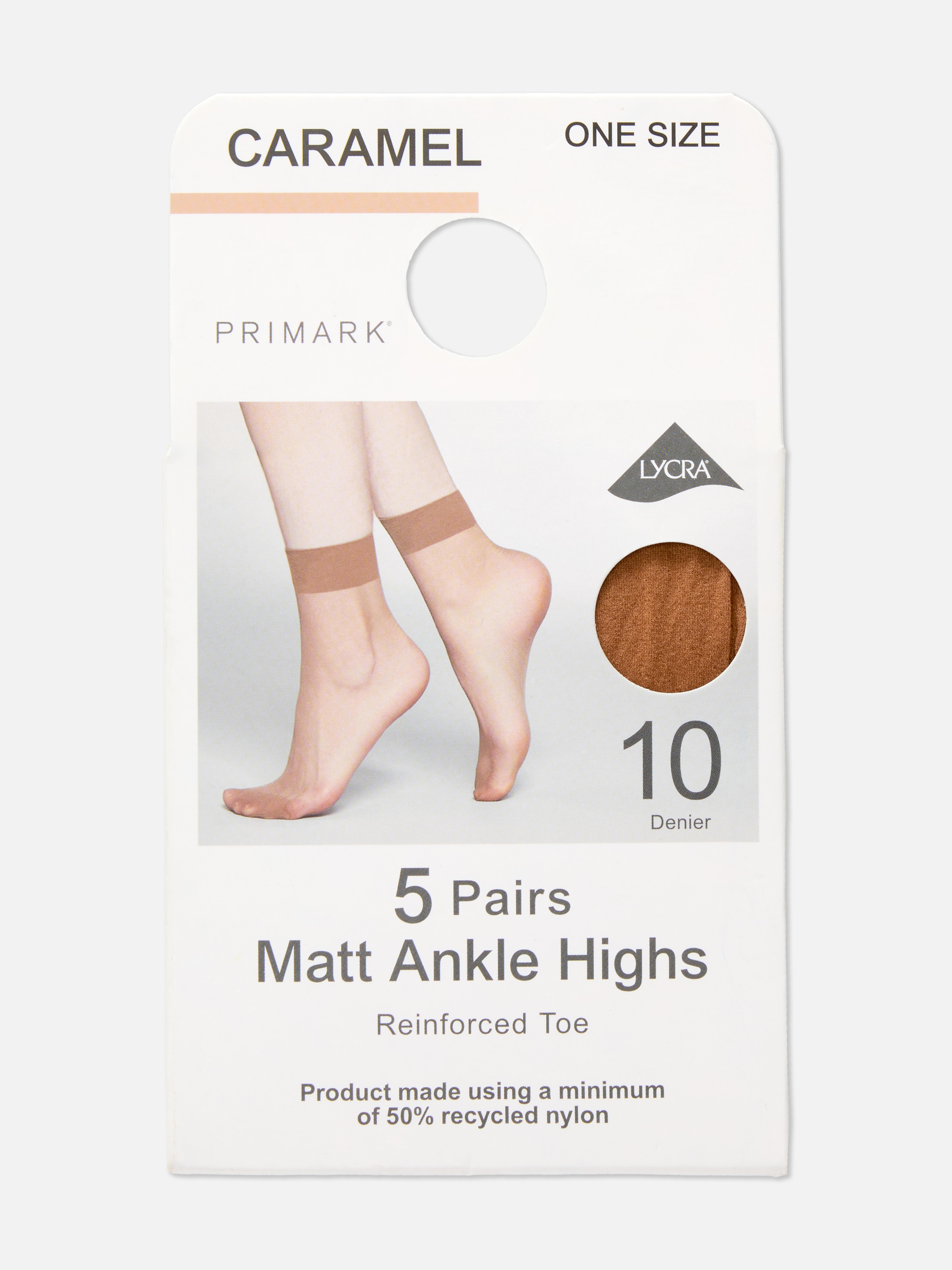 5pk 10 Denier Ankle-High Stockings