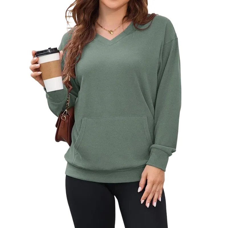 Women's Hoodless V-neck Sweatshirt