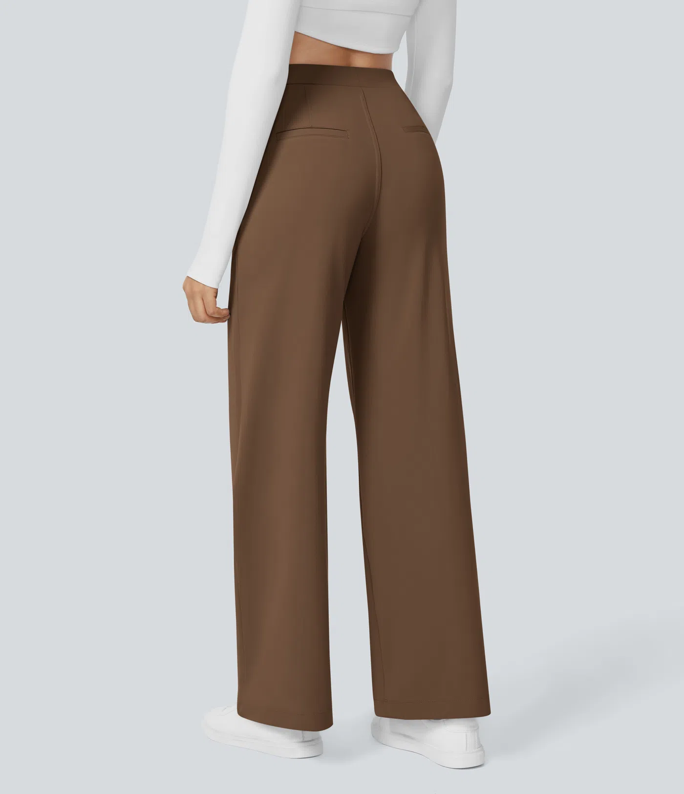 ⏰Big Spring Sale!High Waisted Side Pocket Straight Leg Work Pants