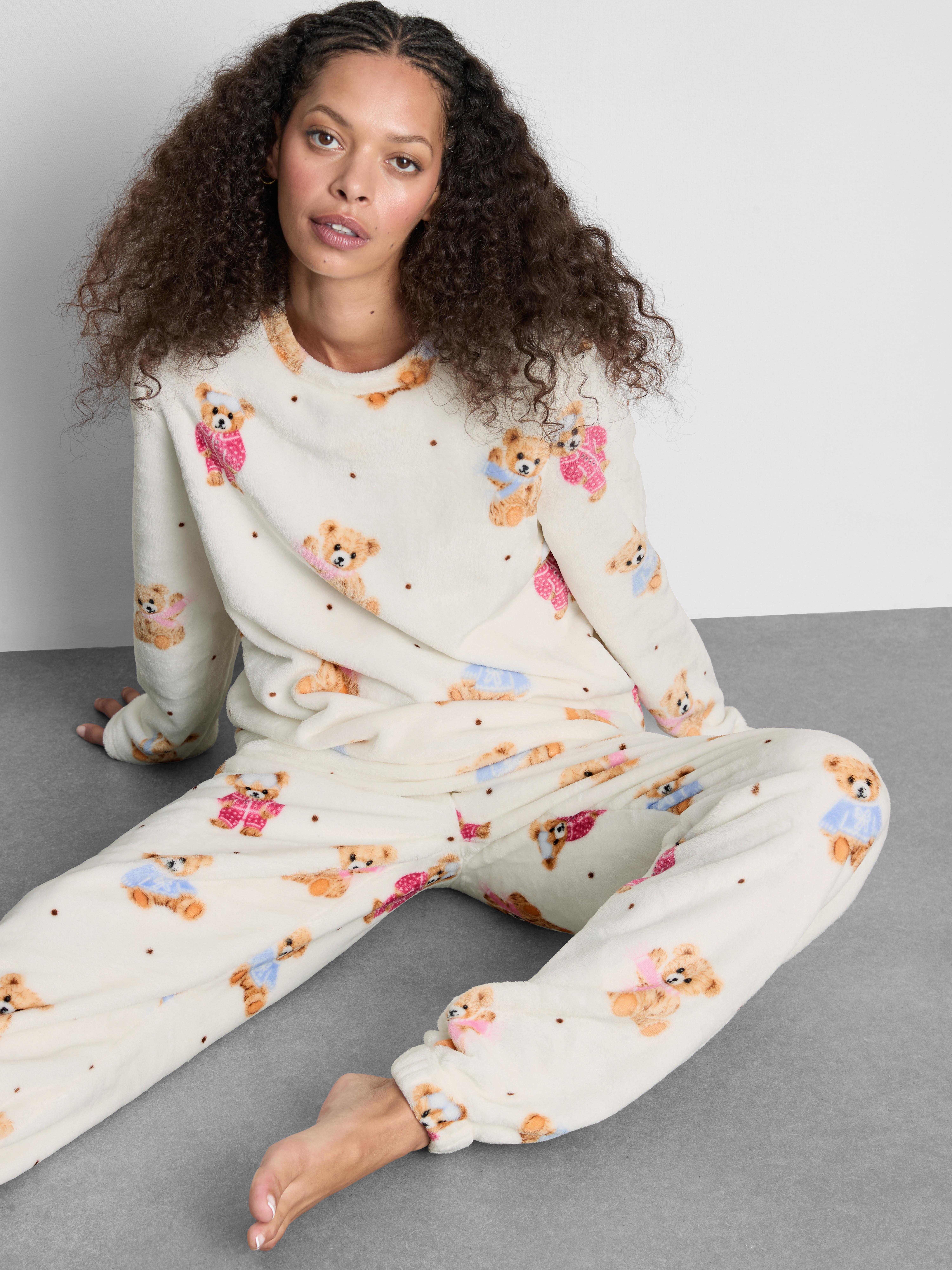 Plush Sweatshirt Graphic Pajamas