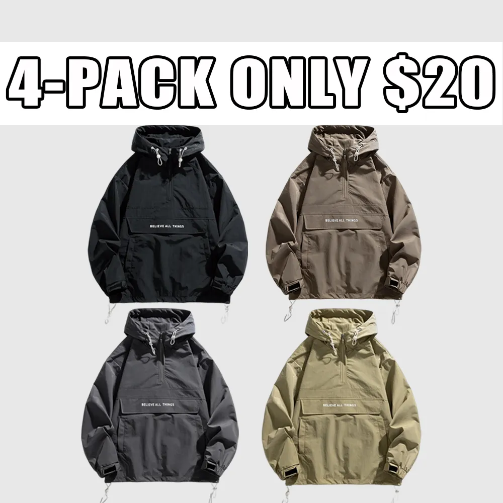 Men's Half Zip Windbreaker Jacket