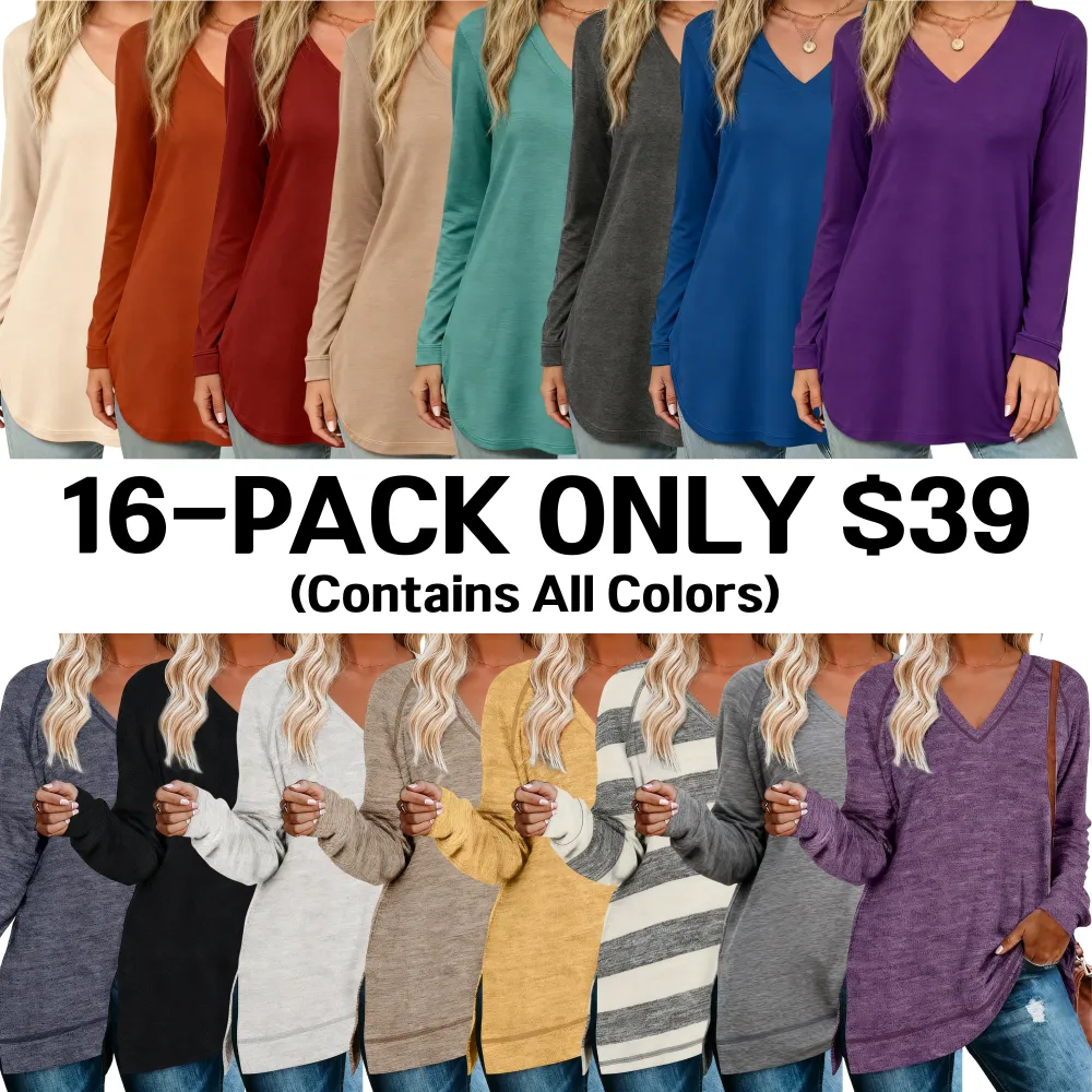 Women's belted top, long-sleeved shirt
